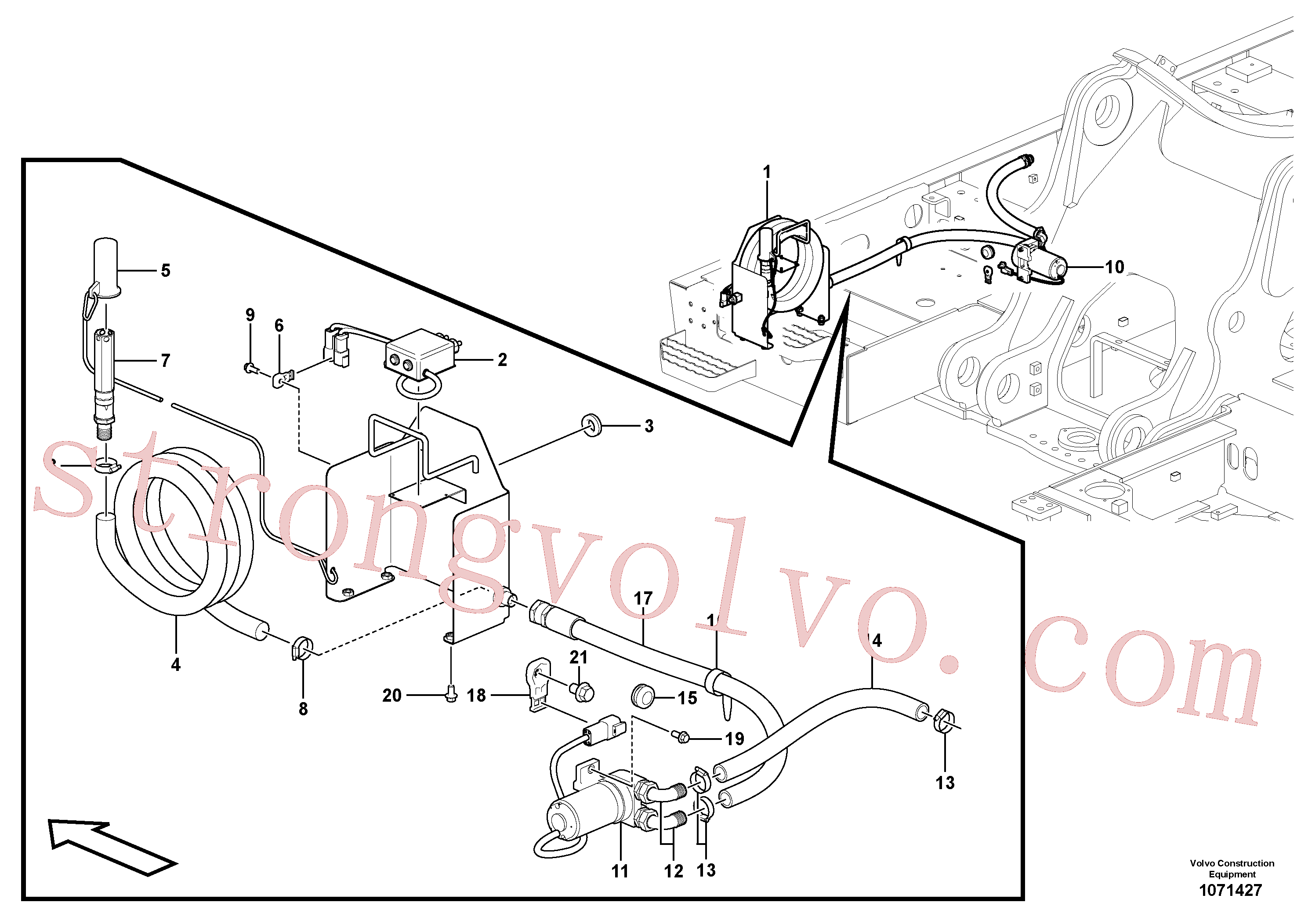 VOE14668074 Volvo Bomba de enchimento do combustível com detalhes de montagem(1071427 Montagem)