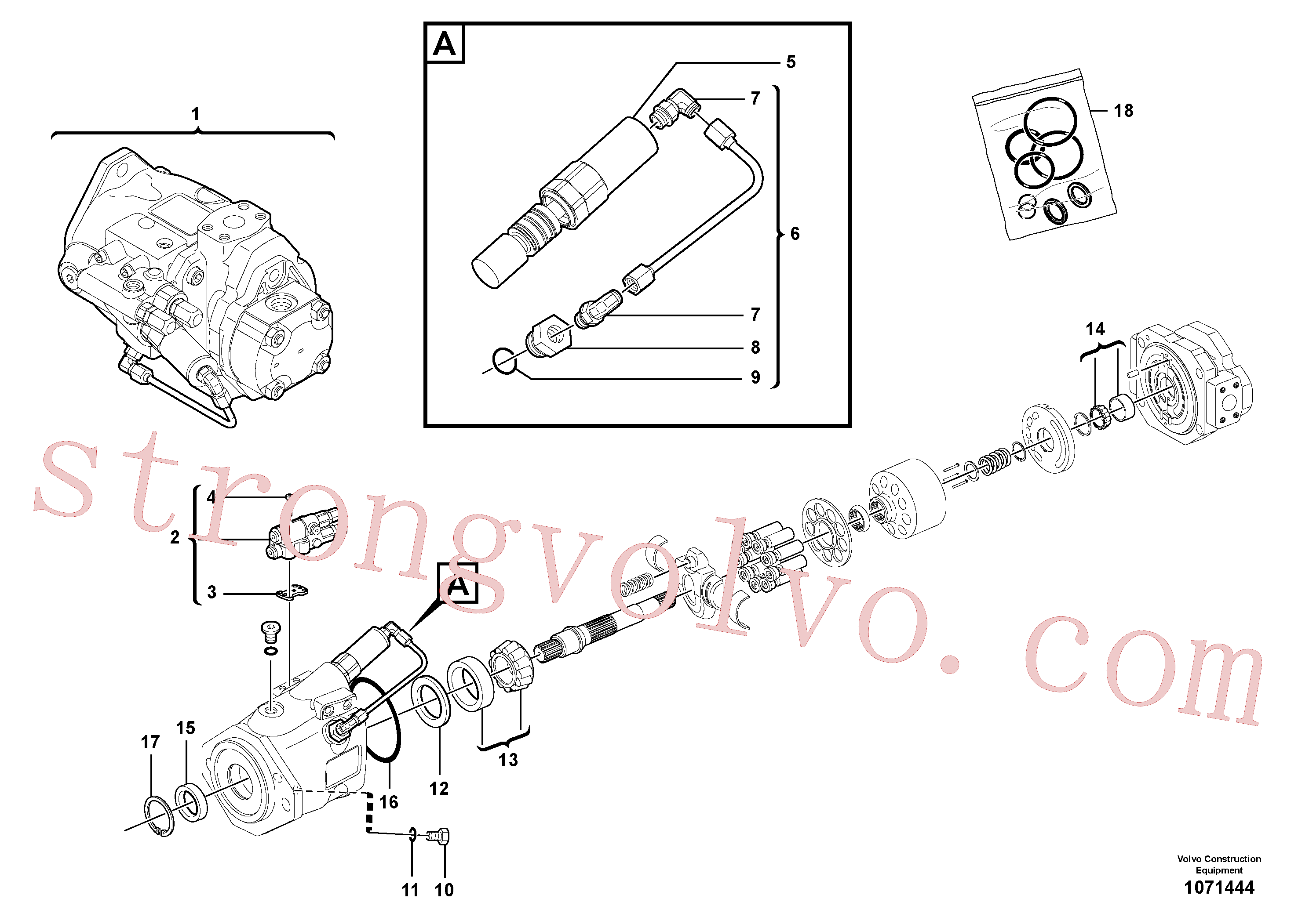 VOE11712917 Volvo Bomba hidráulica(1071444 Montagem)