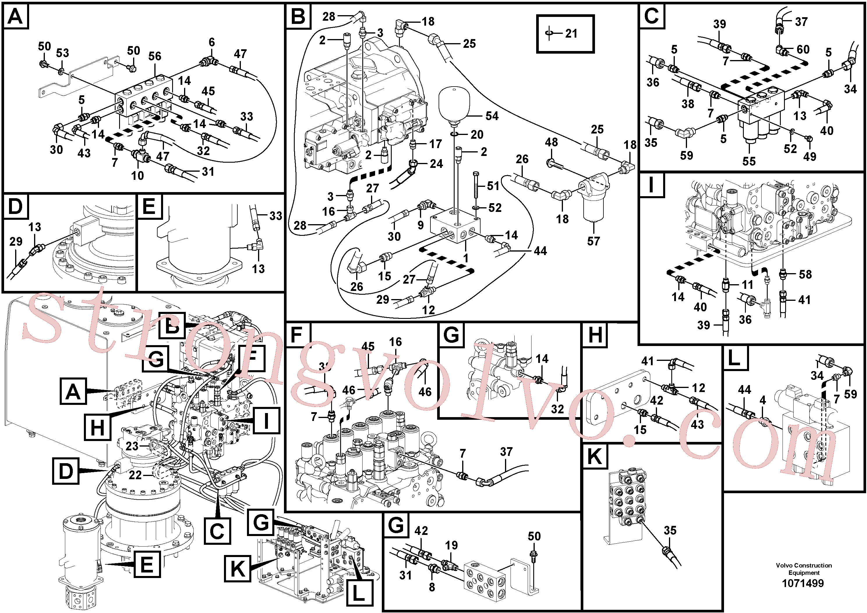 VOE937844 Volvo Sistema servomotor, válvula de comando para pedal da válvula de comando(1071499 Montagem)