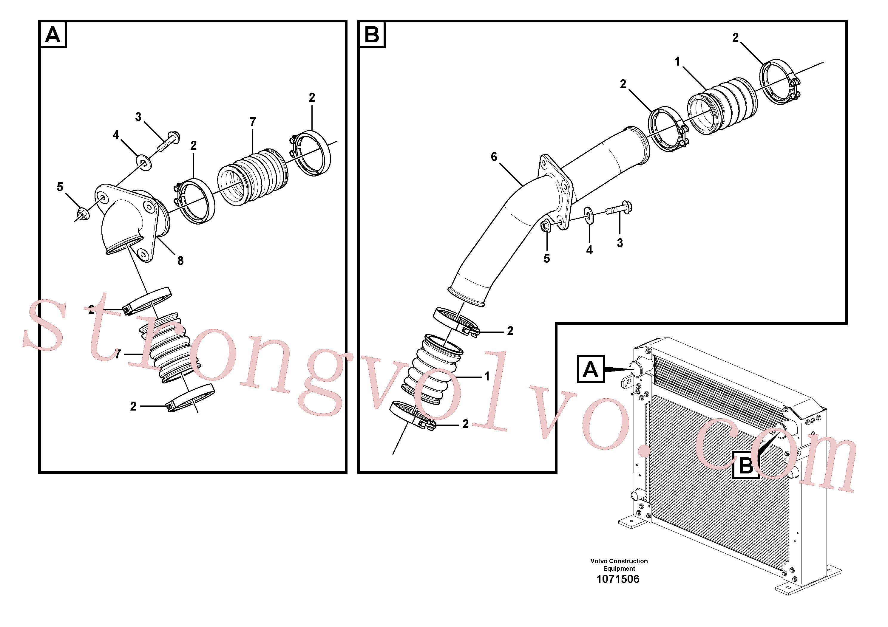 VOE60113108 Volvo Intercooler(1071506 Montagem)