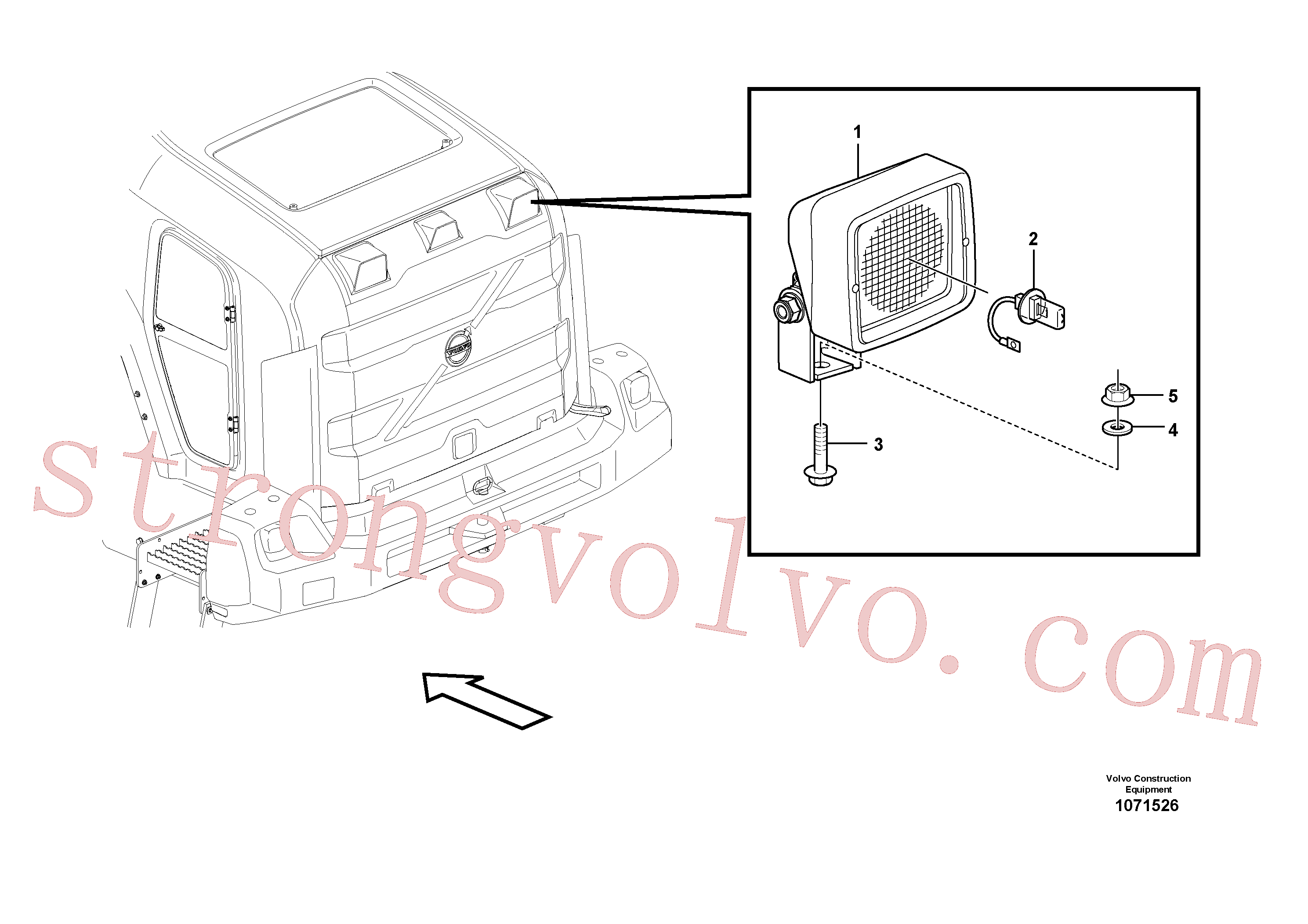 VOE60113093 Volvo Iluminação, traseira(1071526 Montagem)