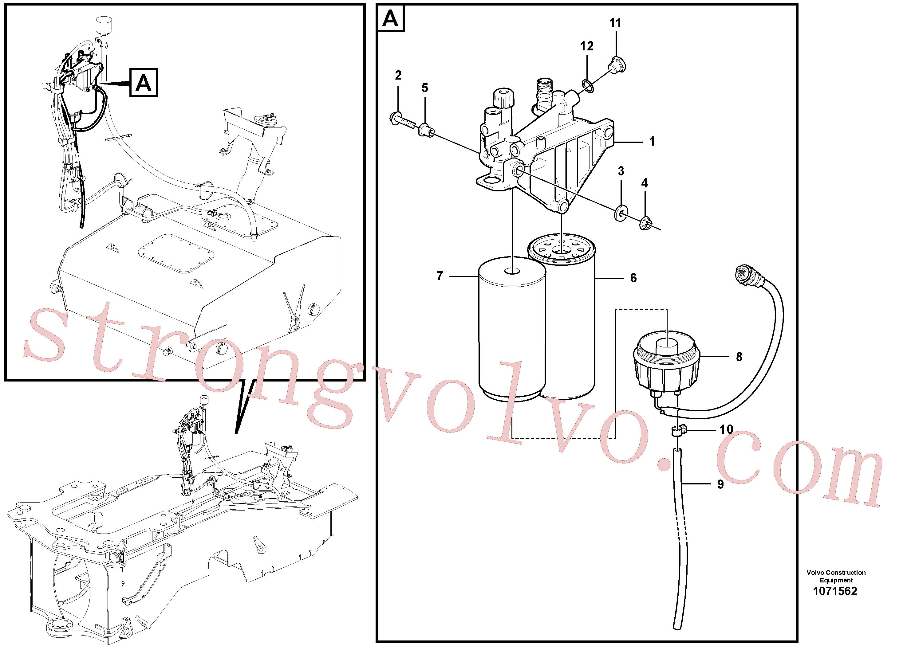 VOE997413 Volvo Filtro de combustível(1071562 Montagem)