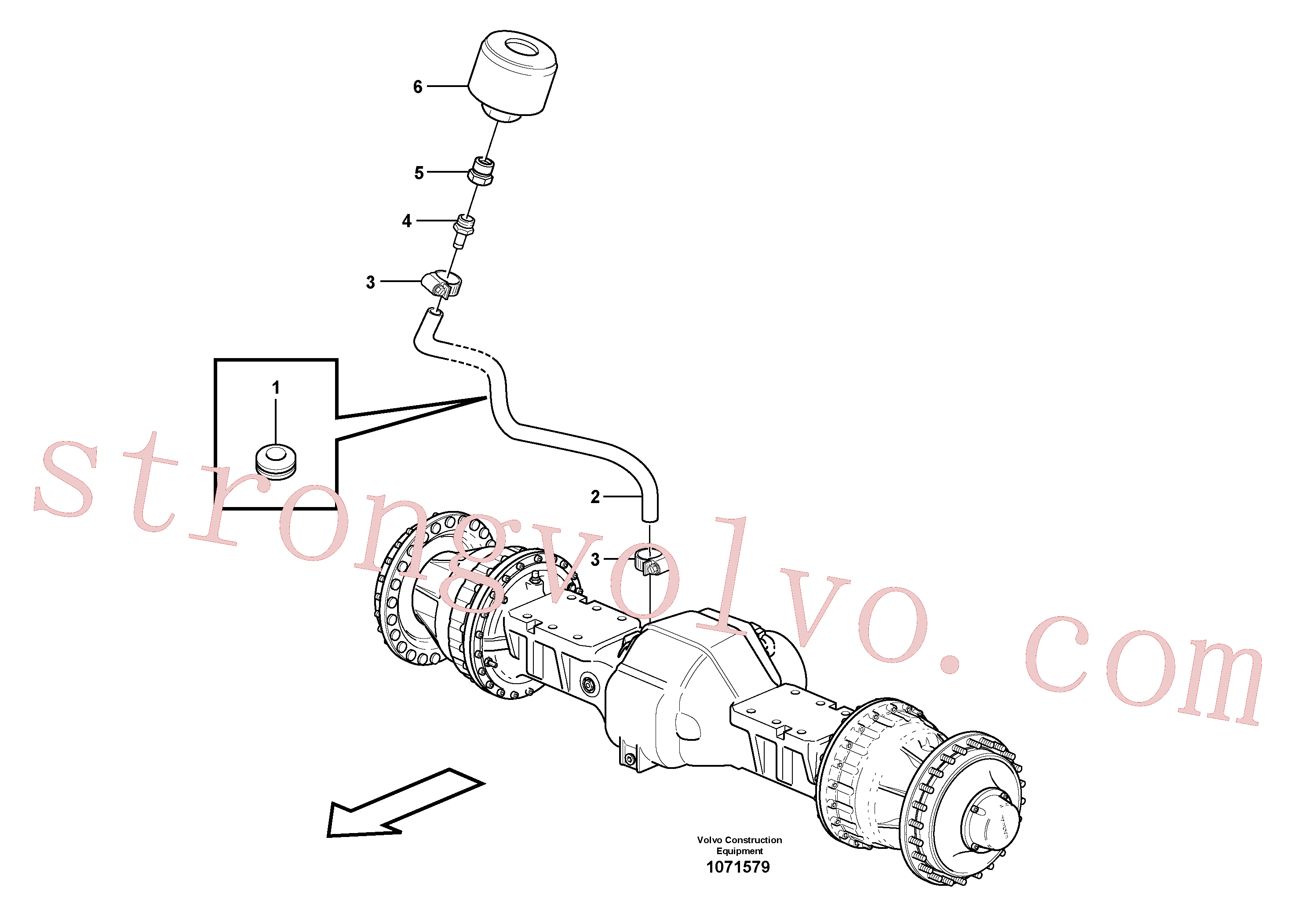 VOE13961192 Volvo Ventilação, veios planetários(1071579 Montagem)