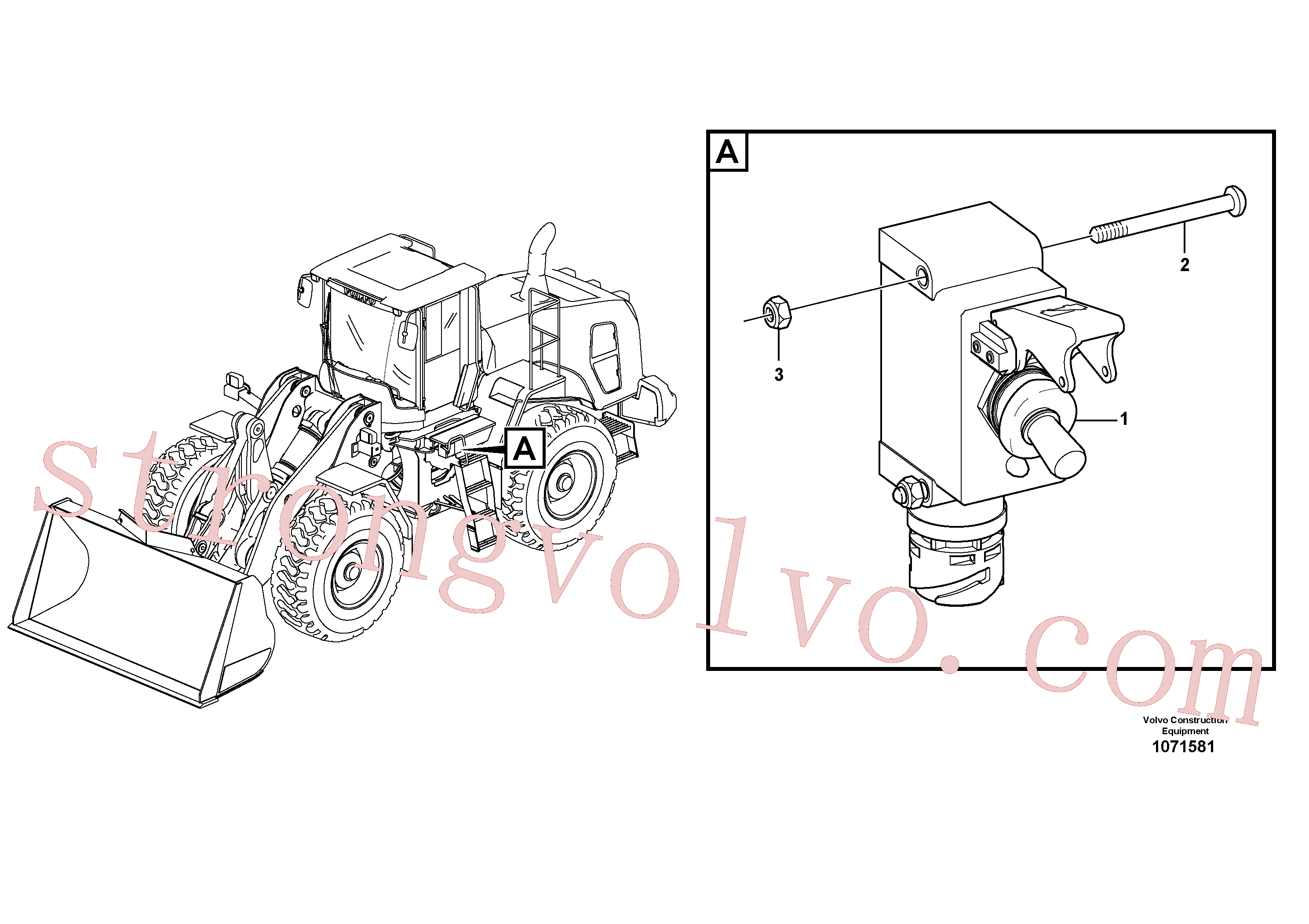 Volvo Montagem VOE997400 Porca trava Acessórios