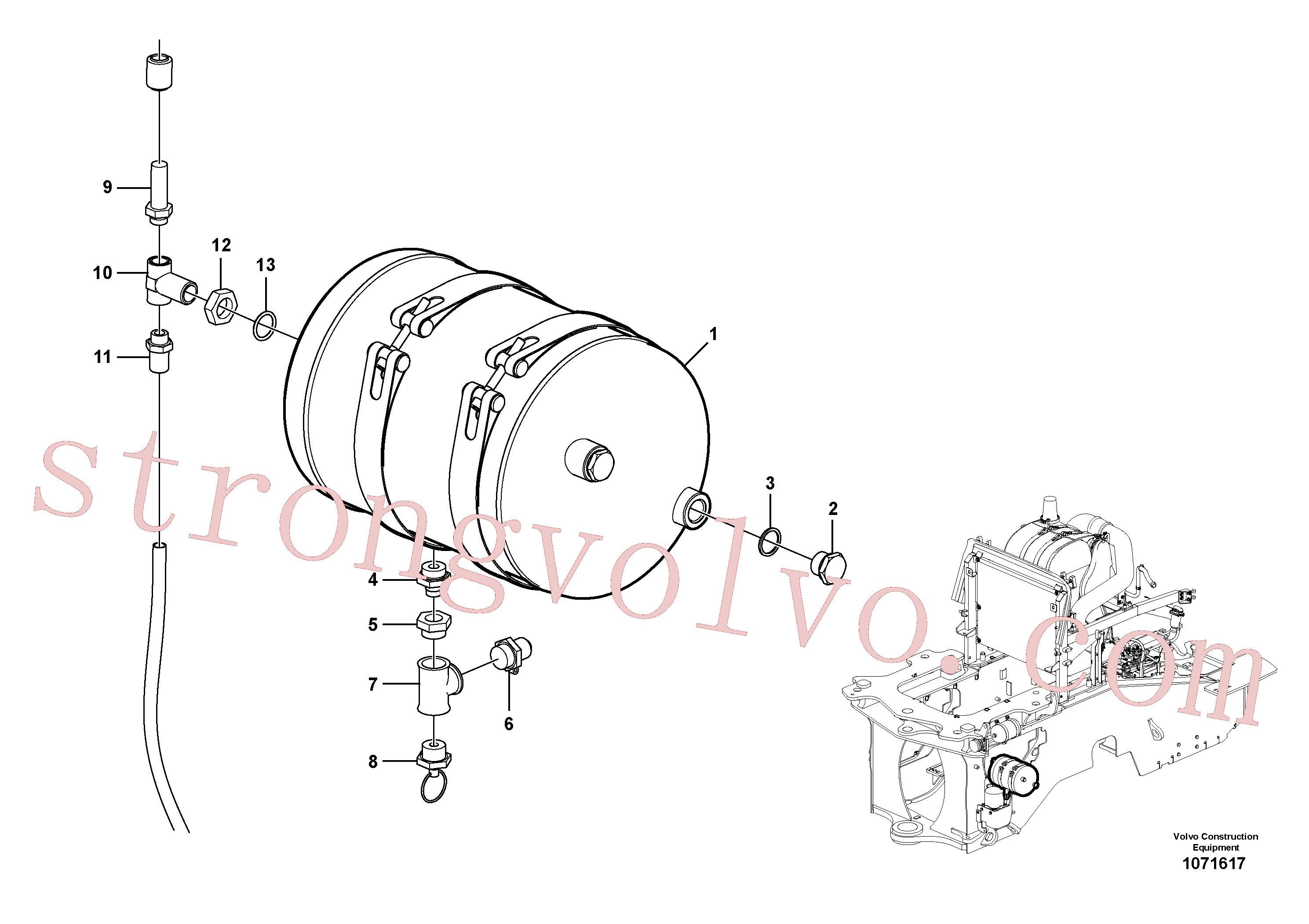 VOE977790 Niple Volvo escavadeira