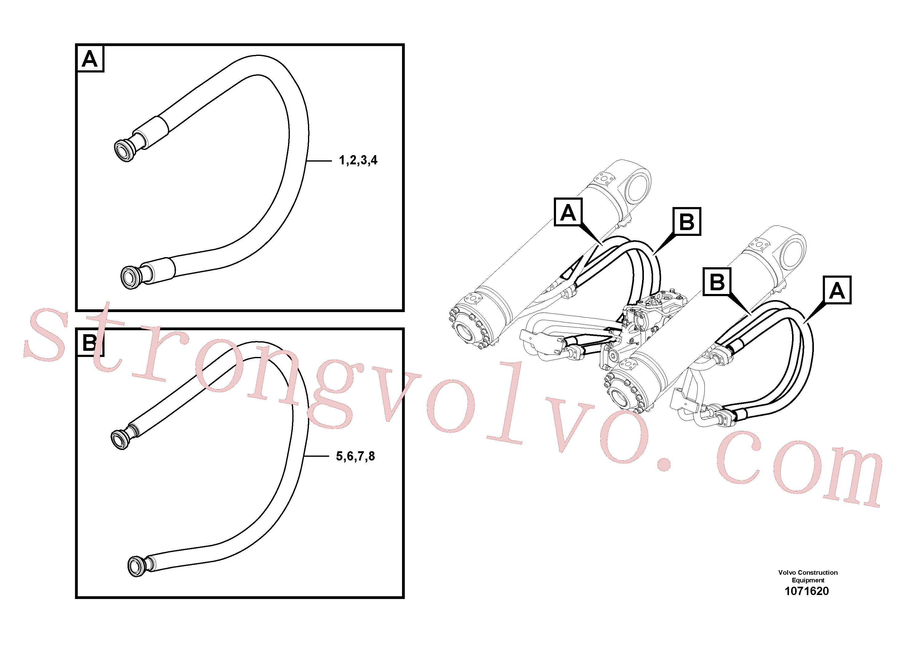 VOE17245798 Volvo Sistema hidráulico, função de elevação(1071620 Montagem)