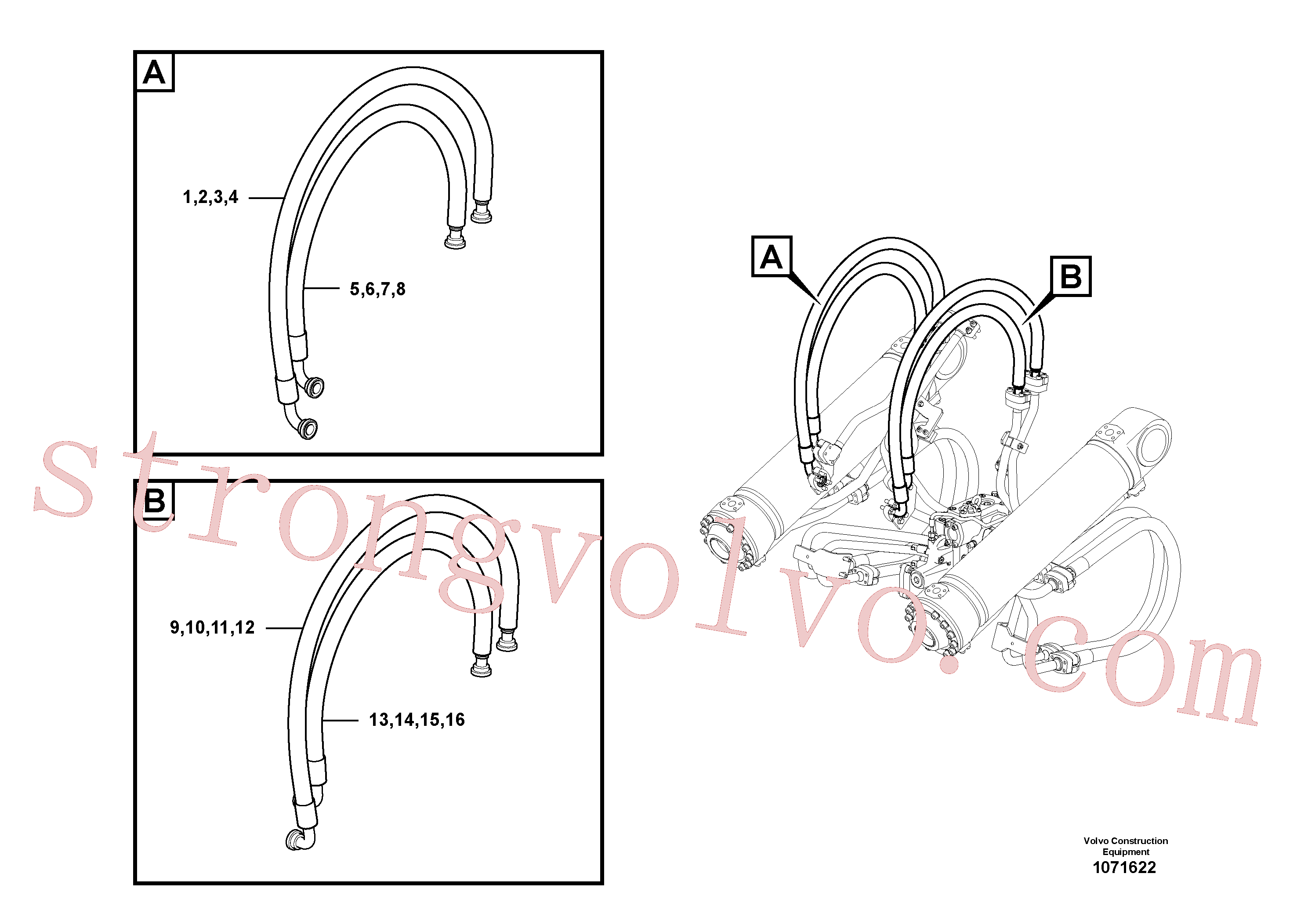 Volvo VOE17245798 Proteção de mangueira Volvo Acessórios para escavadeira