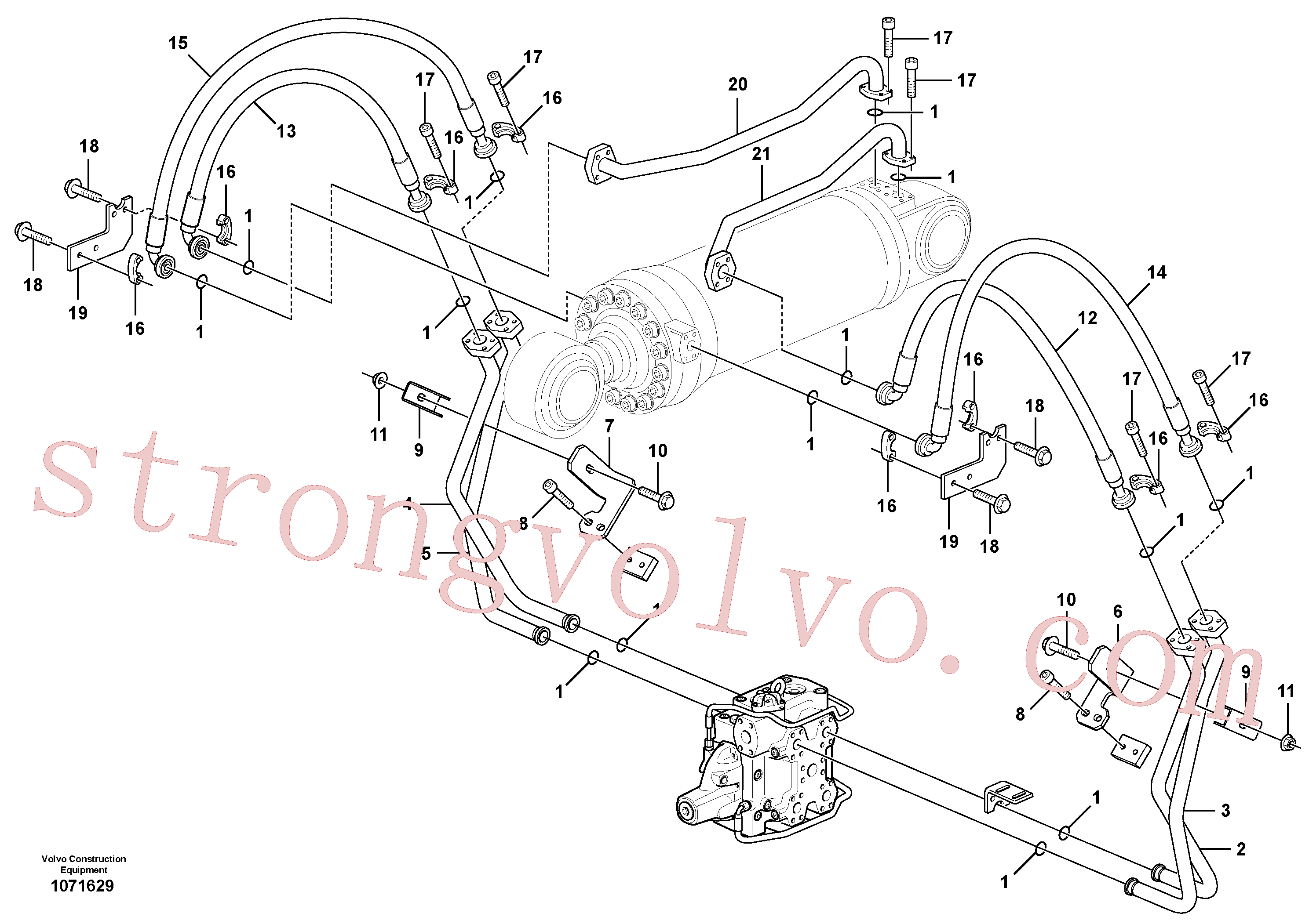 China Made VOE15170972 Mangueira completa Volvo Acessórios para escavadeira