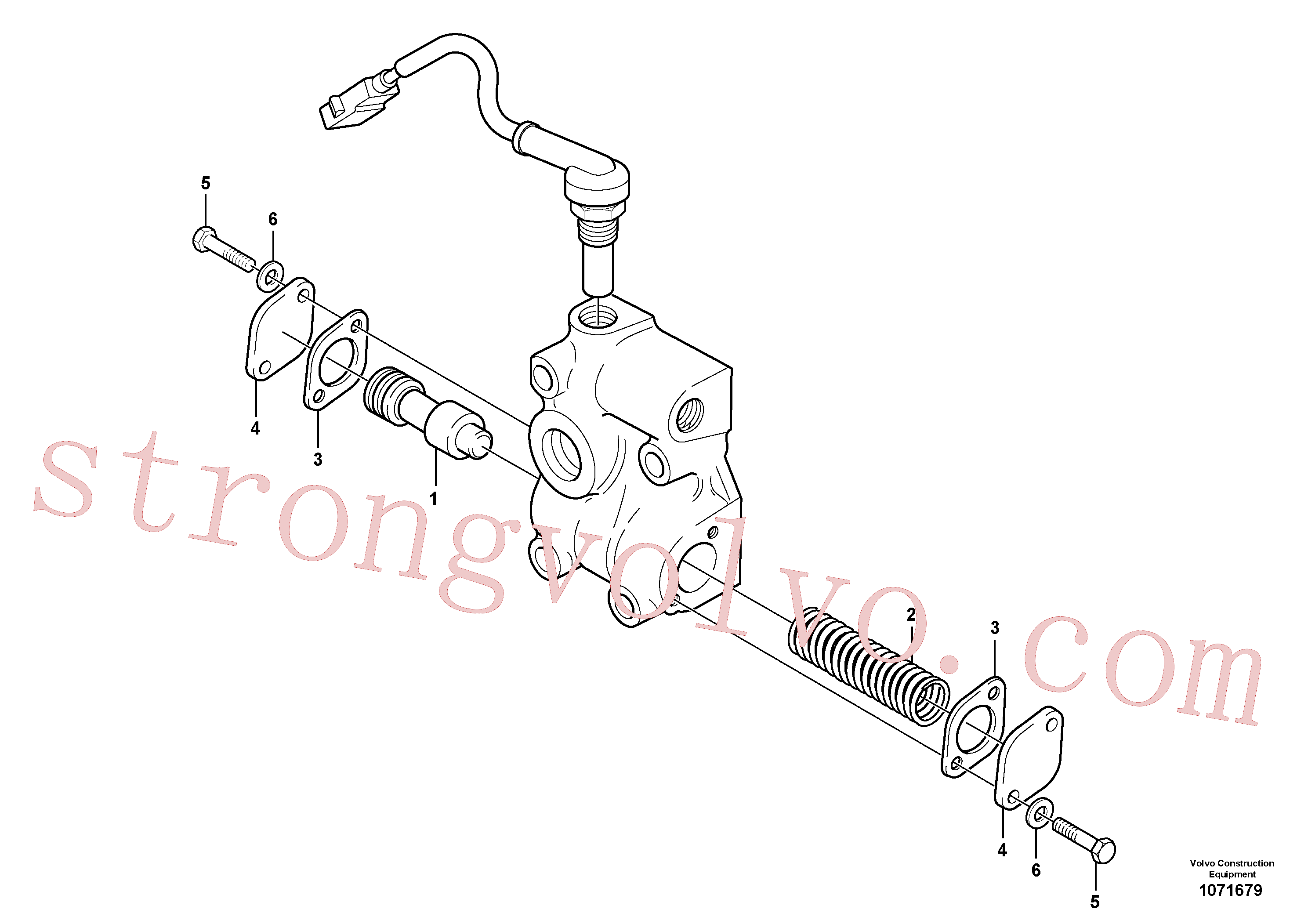 VOE11037251 Volvo Válvula de óleo lubrificante(1071679 Montagem)