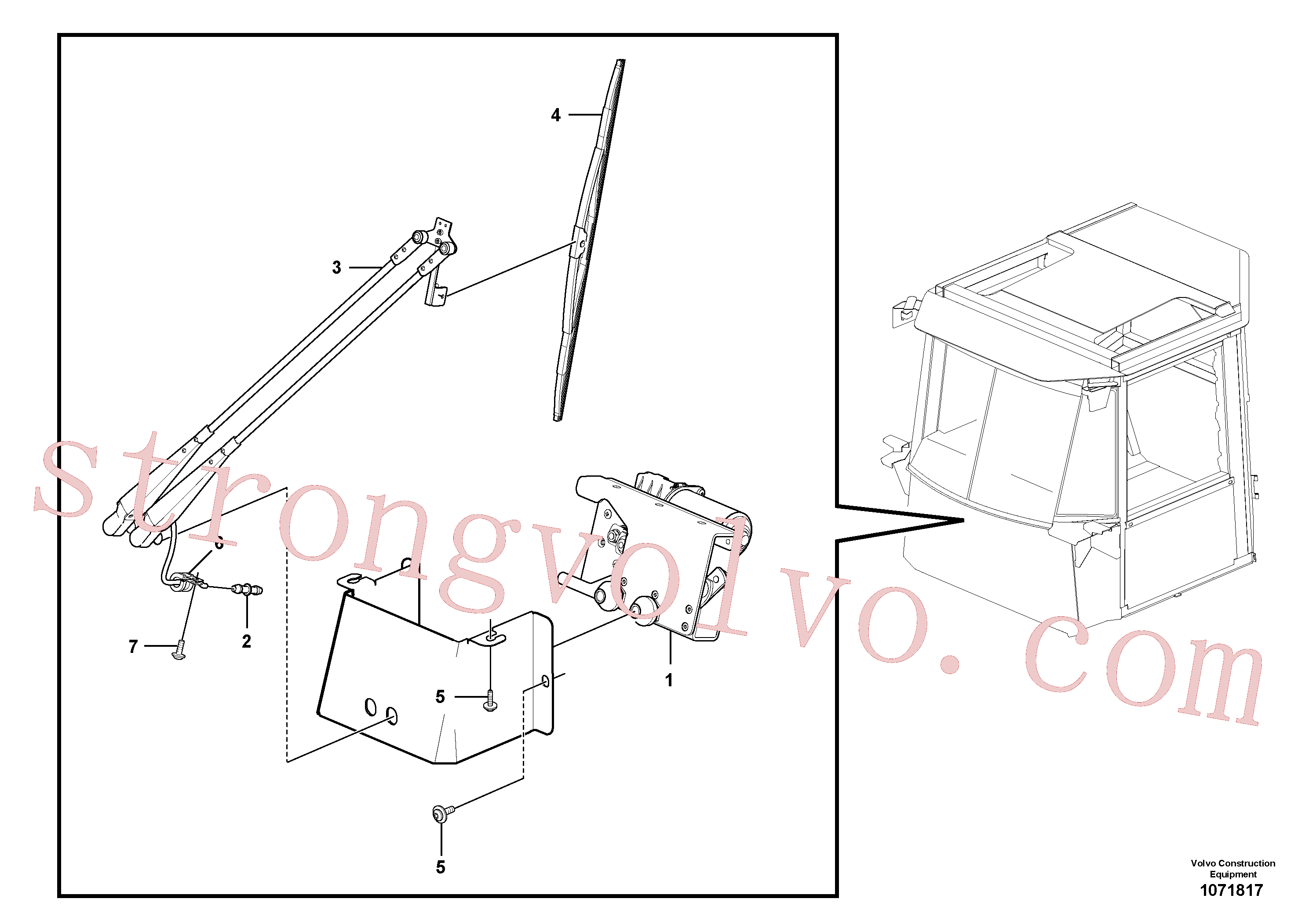 VOE15155016 Parafuso Volvo escavadeira