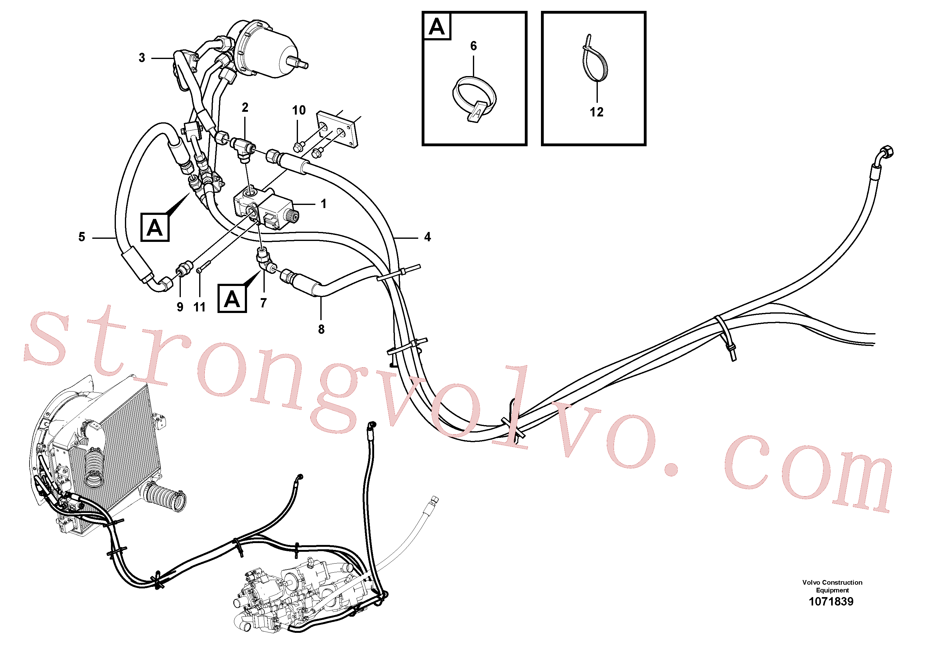 VOE937028 Volvo Sistema de direcção(1071839 Montagem)