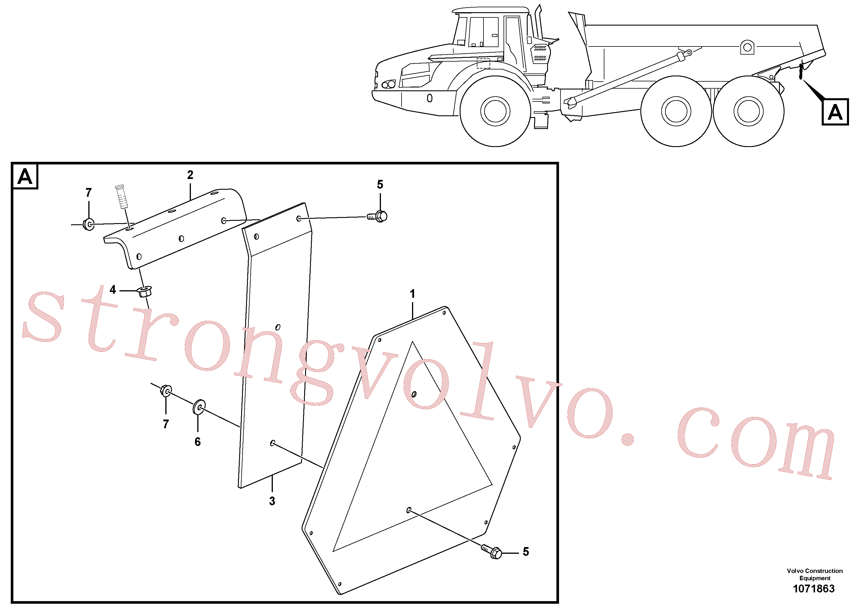 VOE4940966 Volvo Sinal de veículo lento(1071863 Montagem)