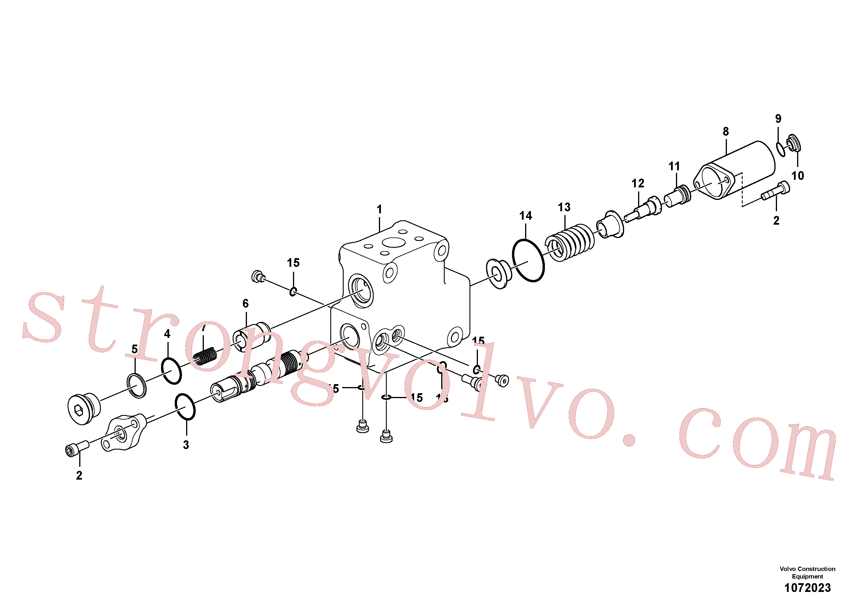 VOE14627882 Volvo Válvula, posição de flutuação(1072023 Montagem)
