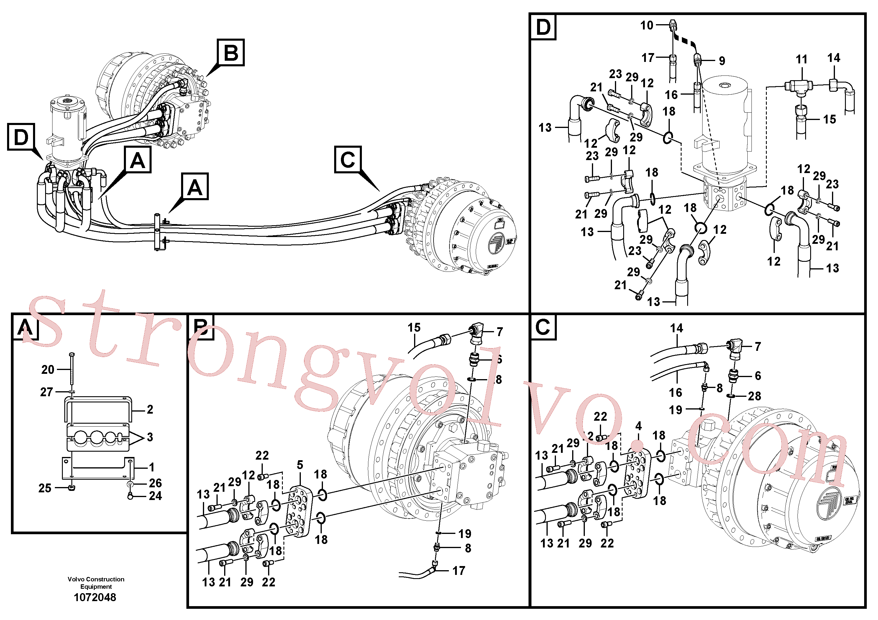 VOE14542112 Niple Inscreva-se para Volvo Acessórios para escavadeira