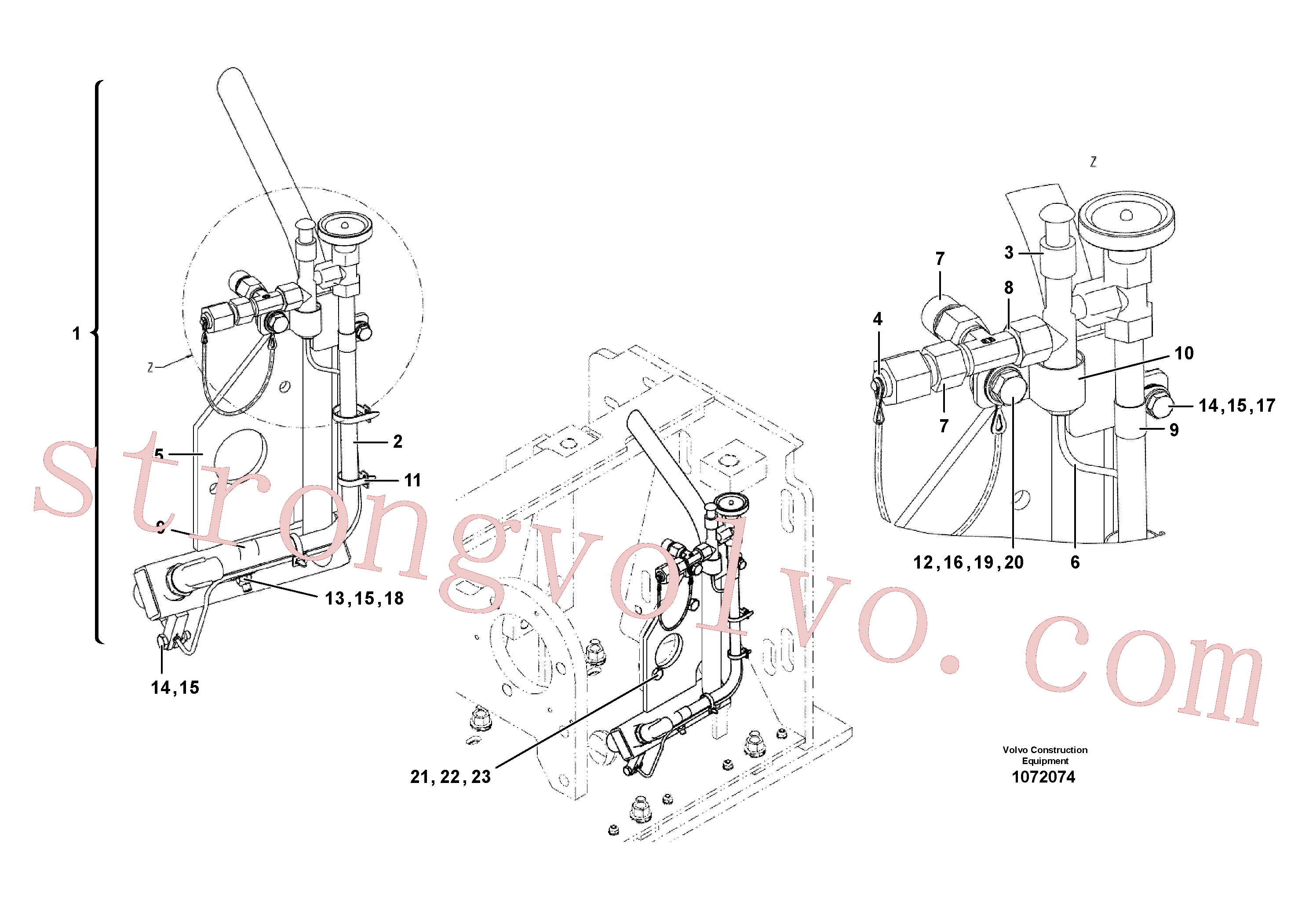 China Made RM80687460 Suporte Volvo Acessórios para escavadeira