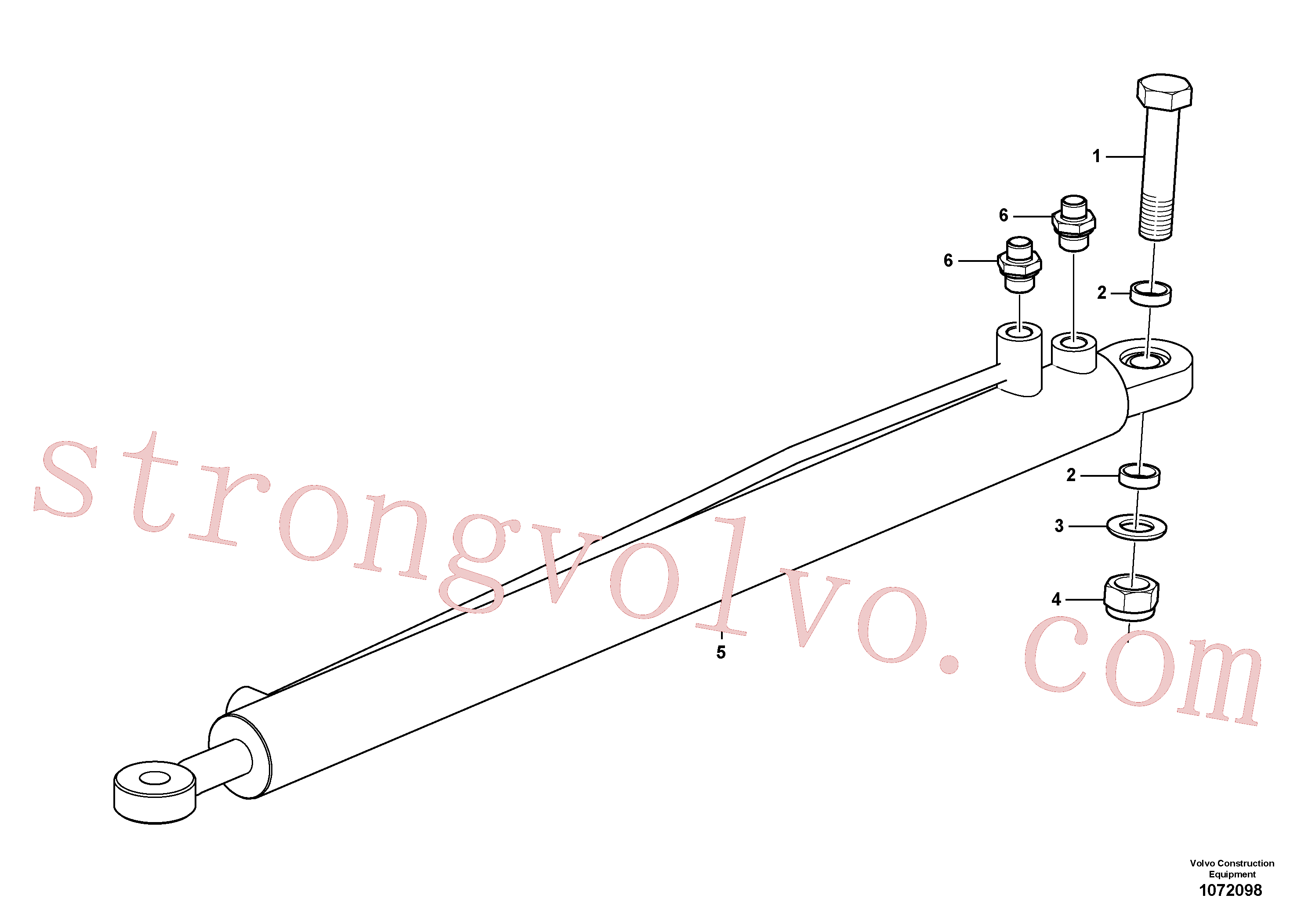 VOE994875 Volvo Cilindro tensor(1072098 Montagem)