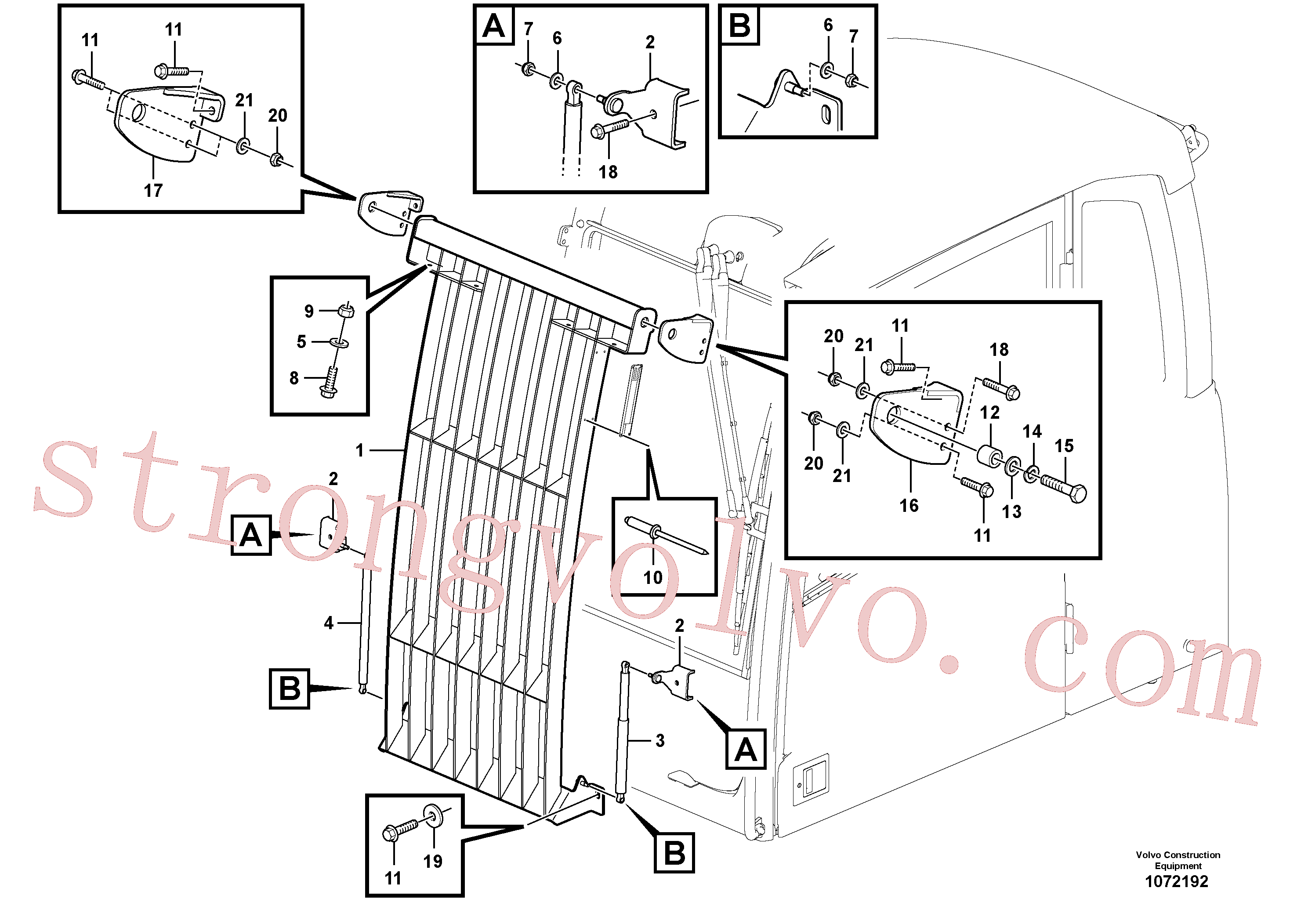 VOE14883909 Porca trava Volvo escavadeira