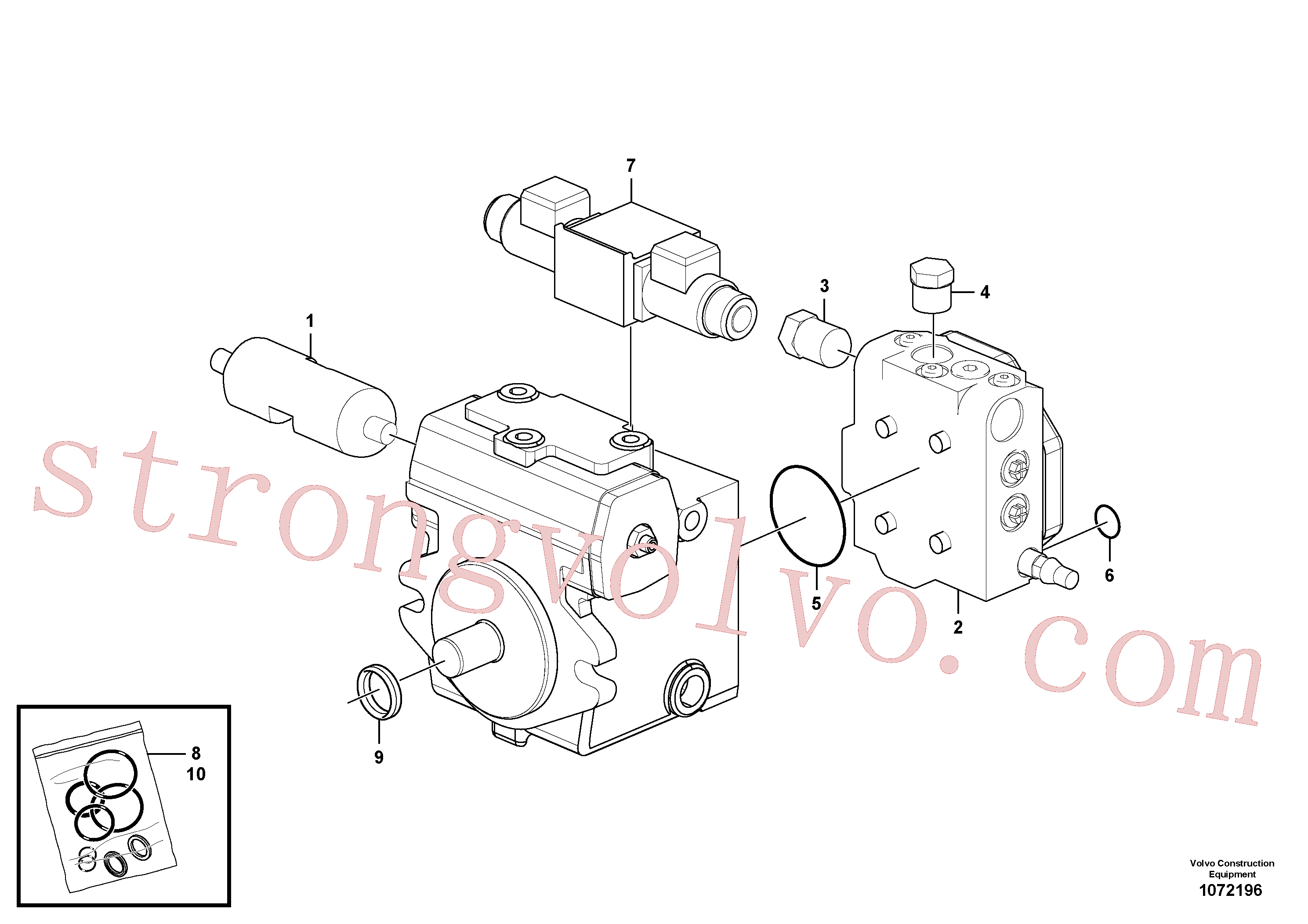 RM80813447 Volvo Bomba de deslocamento variável(1072196 Montagem)