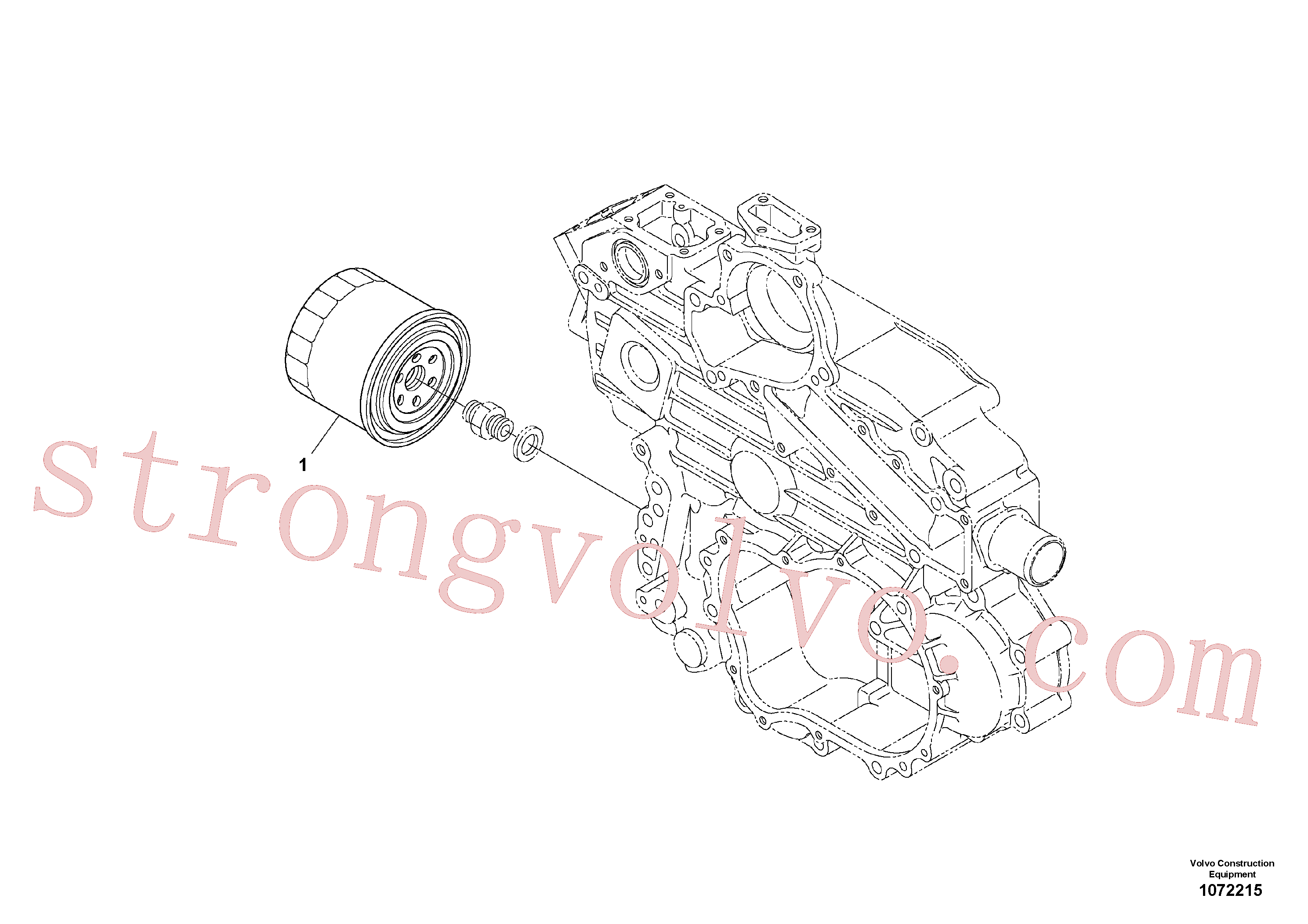 VOE17246027 Filtro de óleo Inscreva-se para Volvo Acessórios para escavadeira