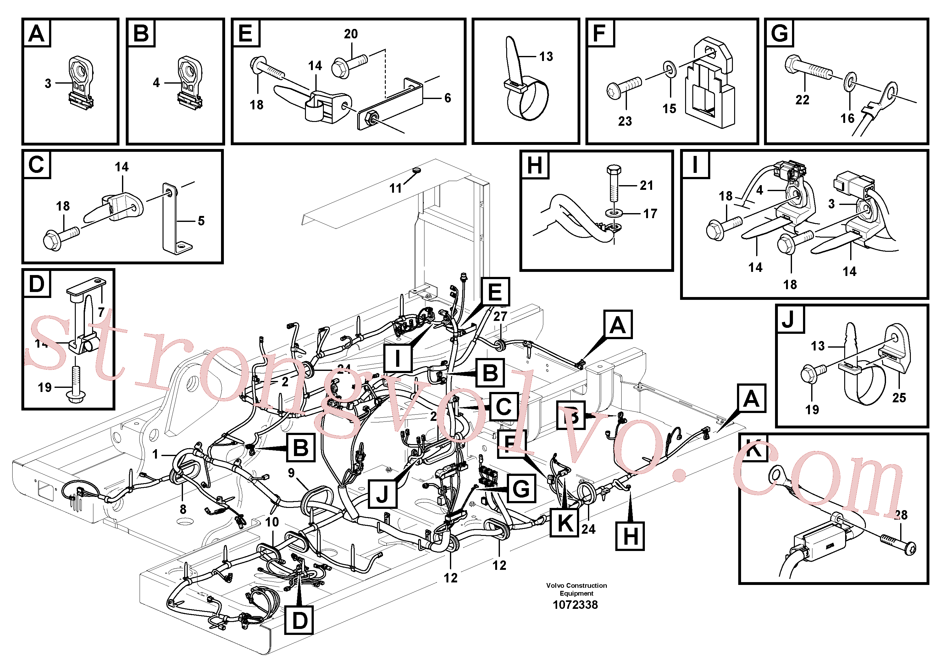 VOE14634748 Volvo Cablagem principal(1072338 Montagem)