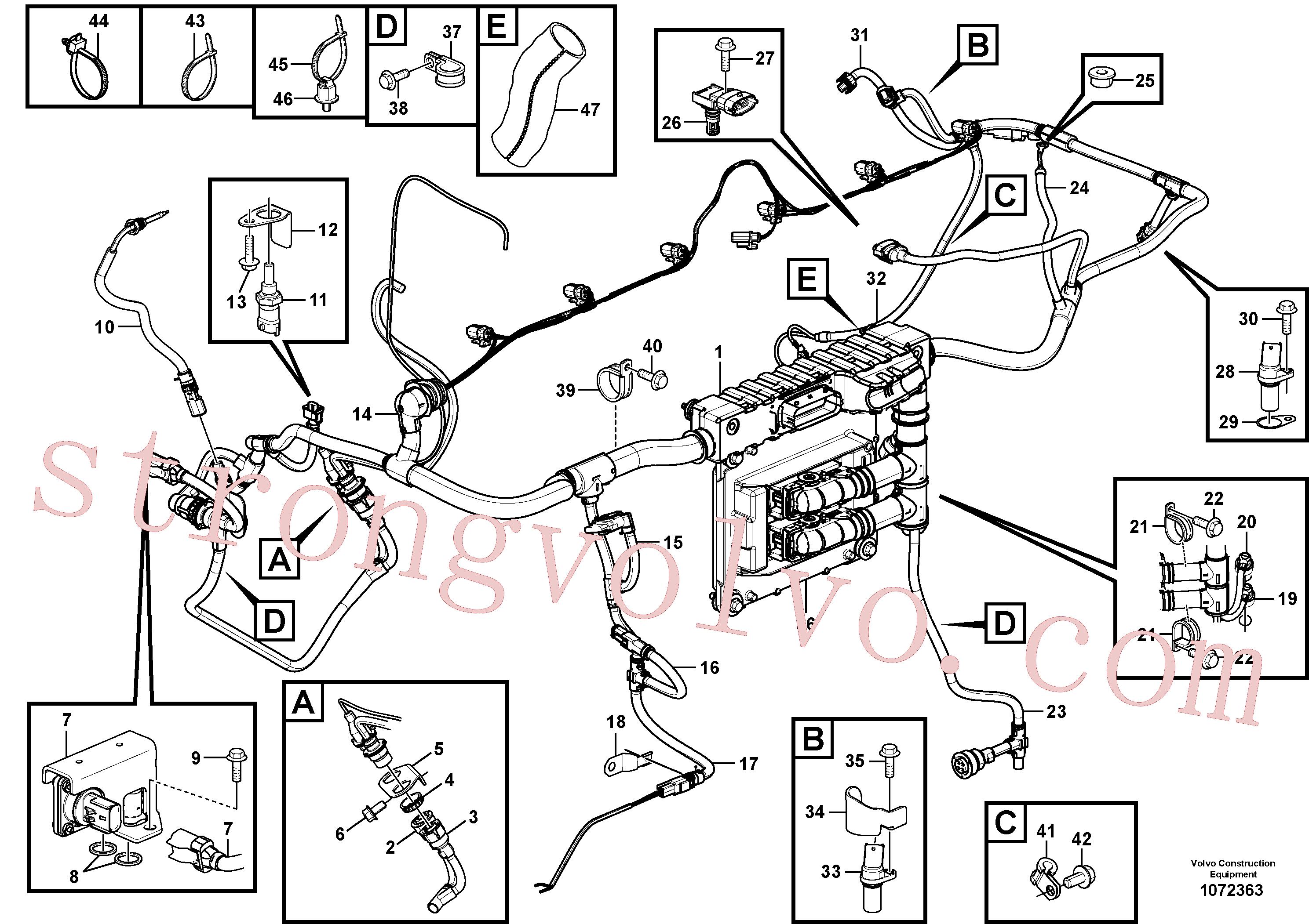 Volvo Montagem VOE942542 Braçadeira Acessórios