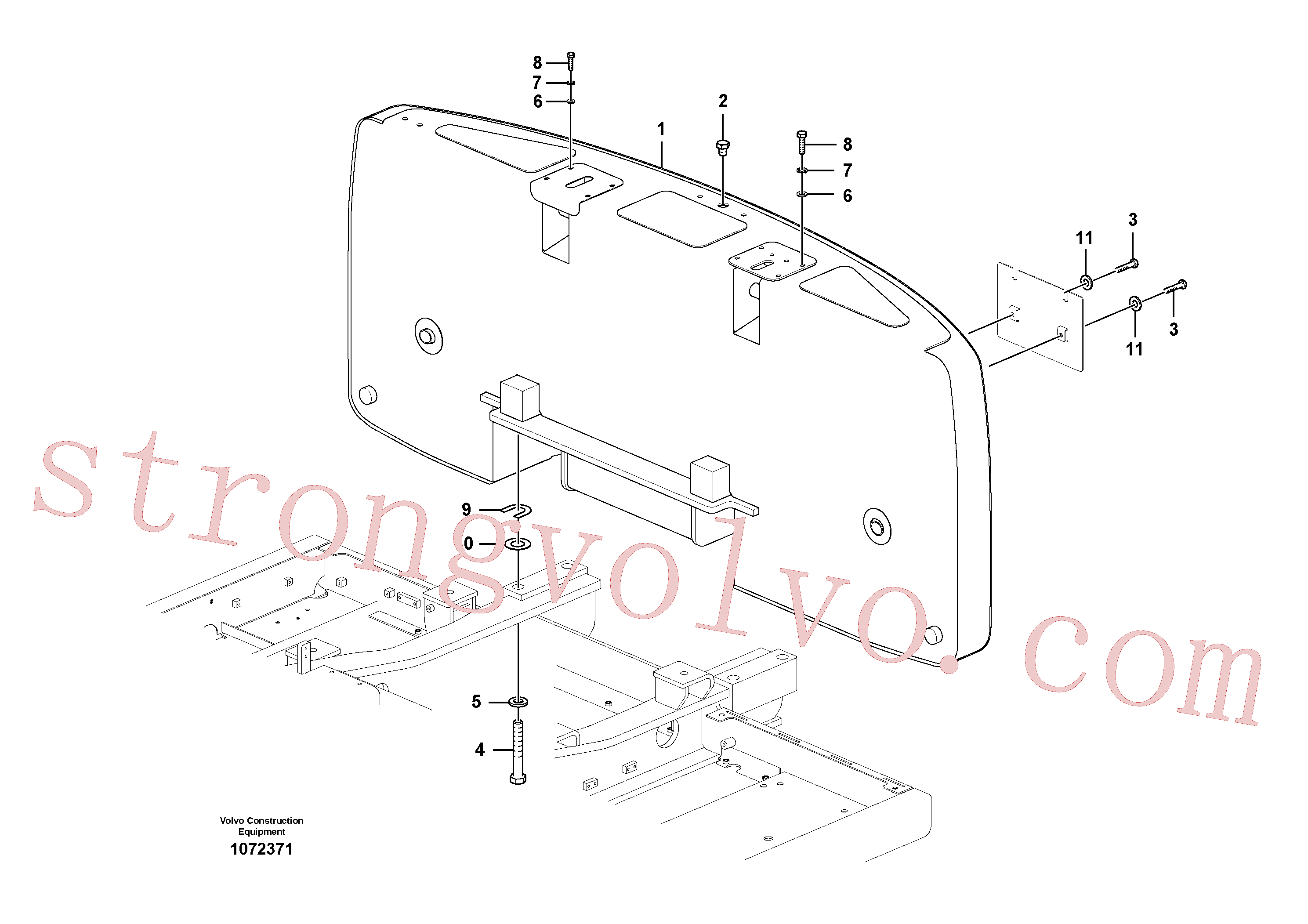 SA9011-12406 Volvo Contrapesos(1072371 Montagem)