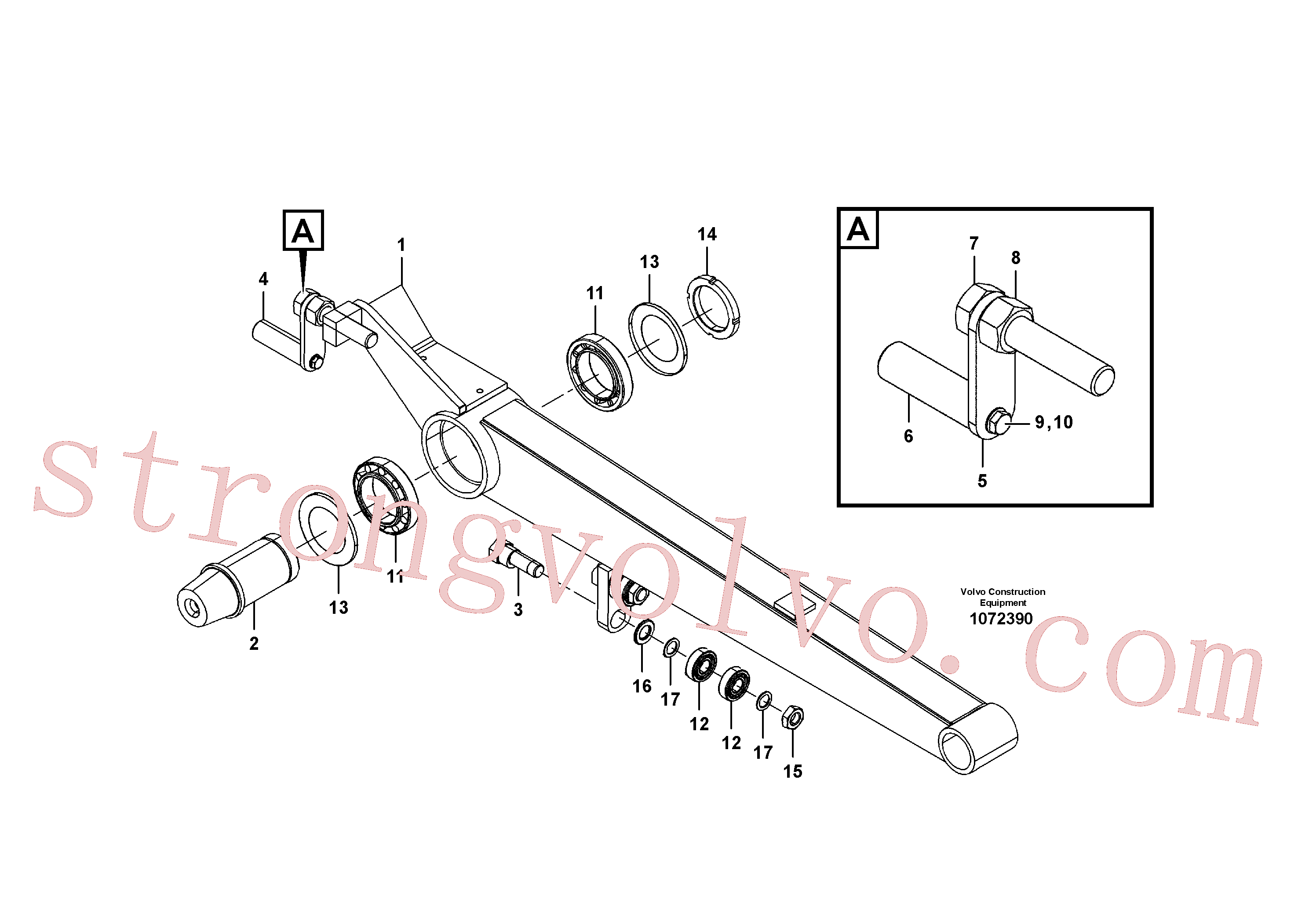 RM13901780 Volvo Pé de apoio(1072390 Montagem)
