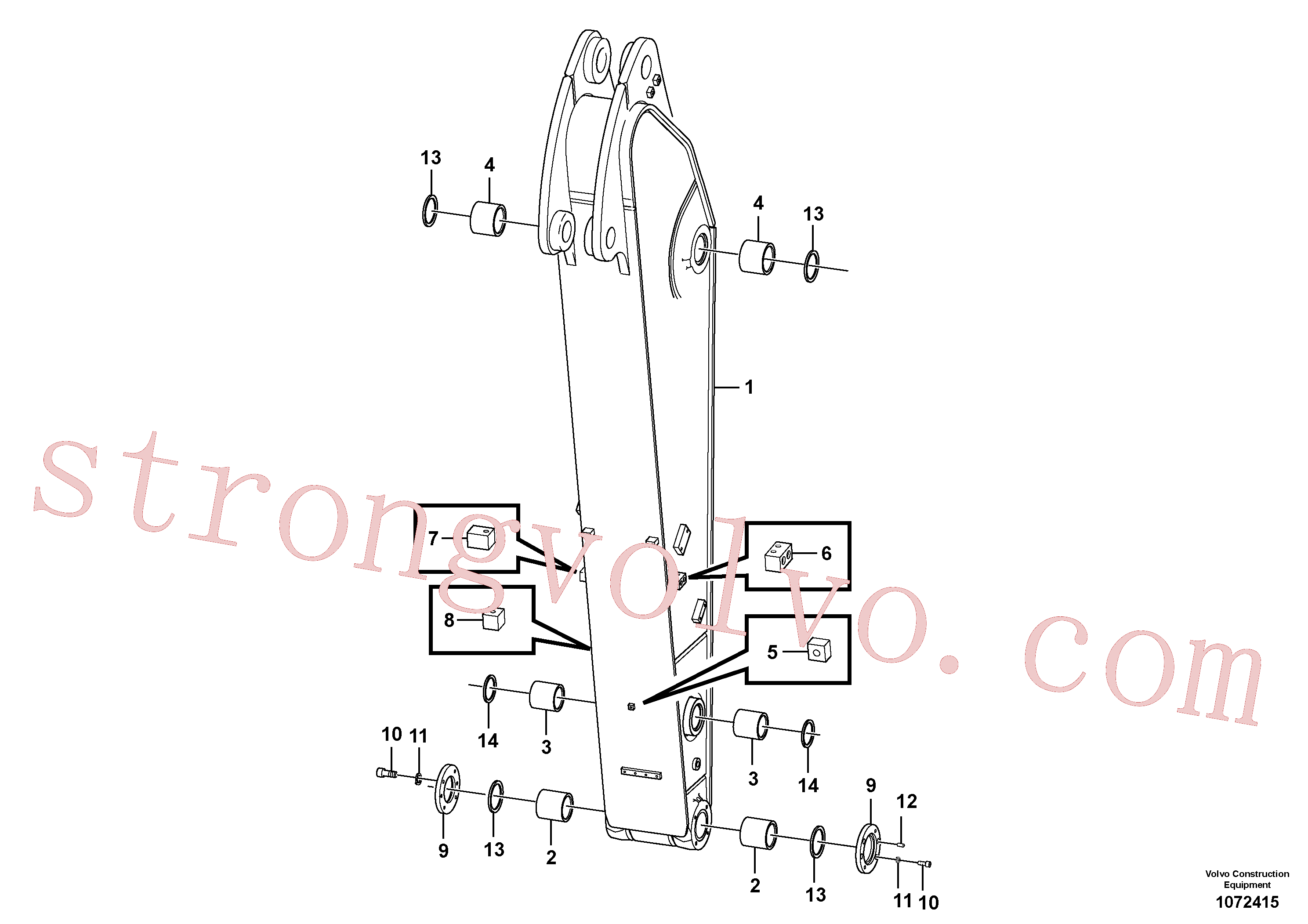 VOE14570425 Volvo Braço de afundamento(1072415 Montagem)