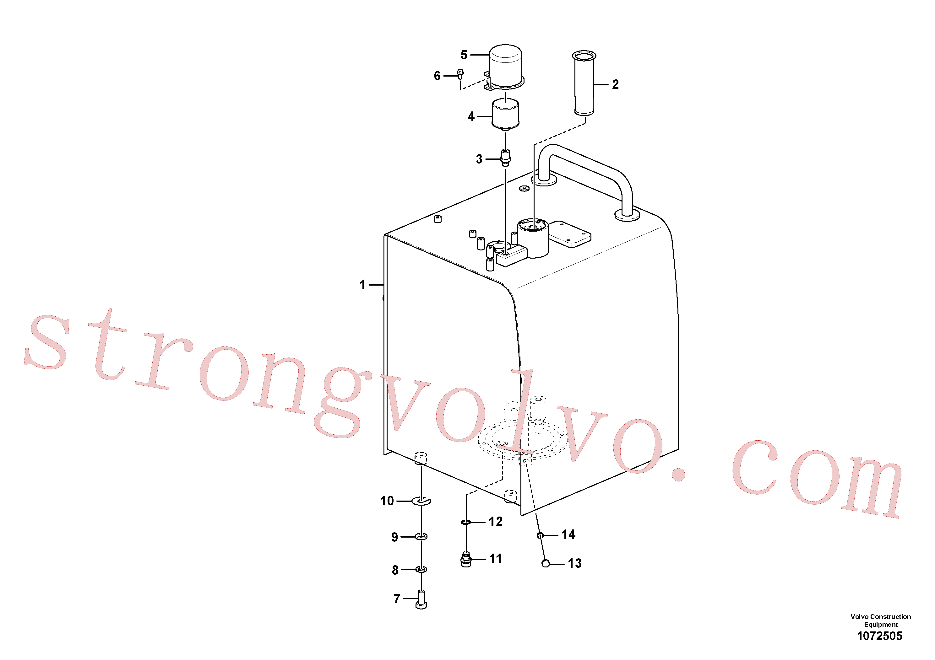 VOE997997 Volvo Depósito de combustível com acessórios(1072505 Montagem)