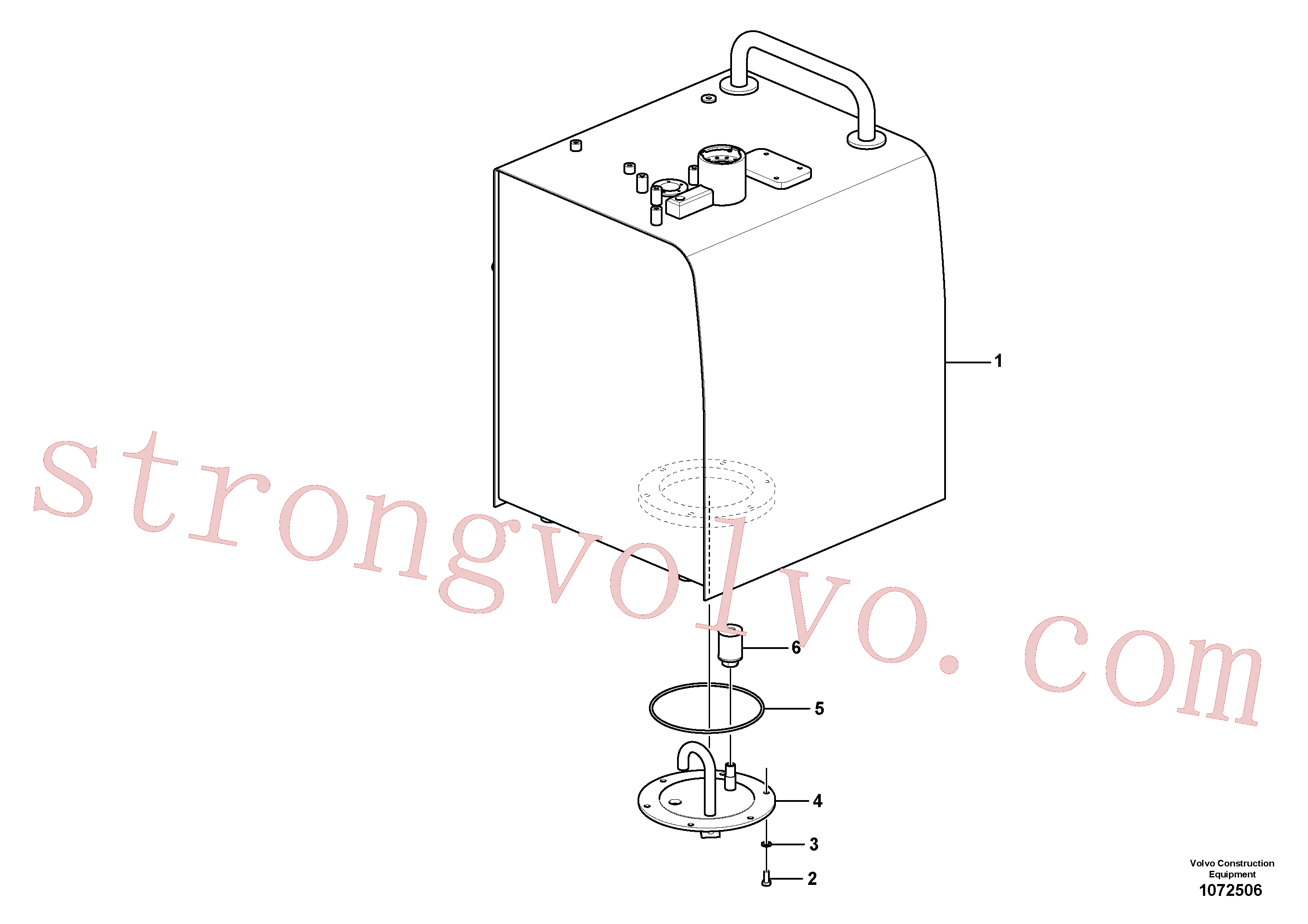 VOE997383 Volvo Depósito de combustível(1072506 Montagem)