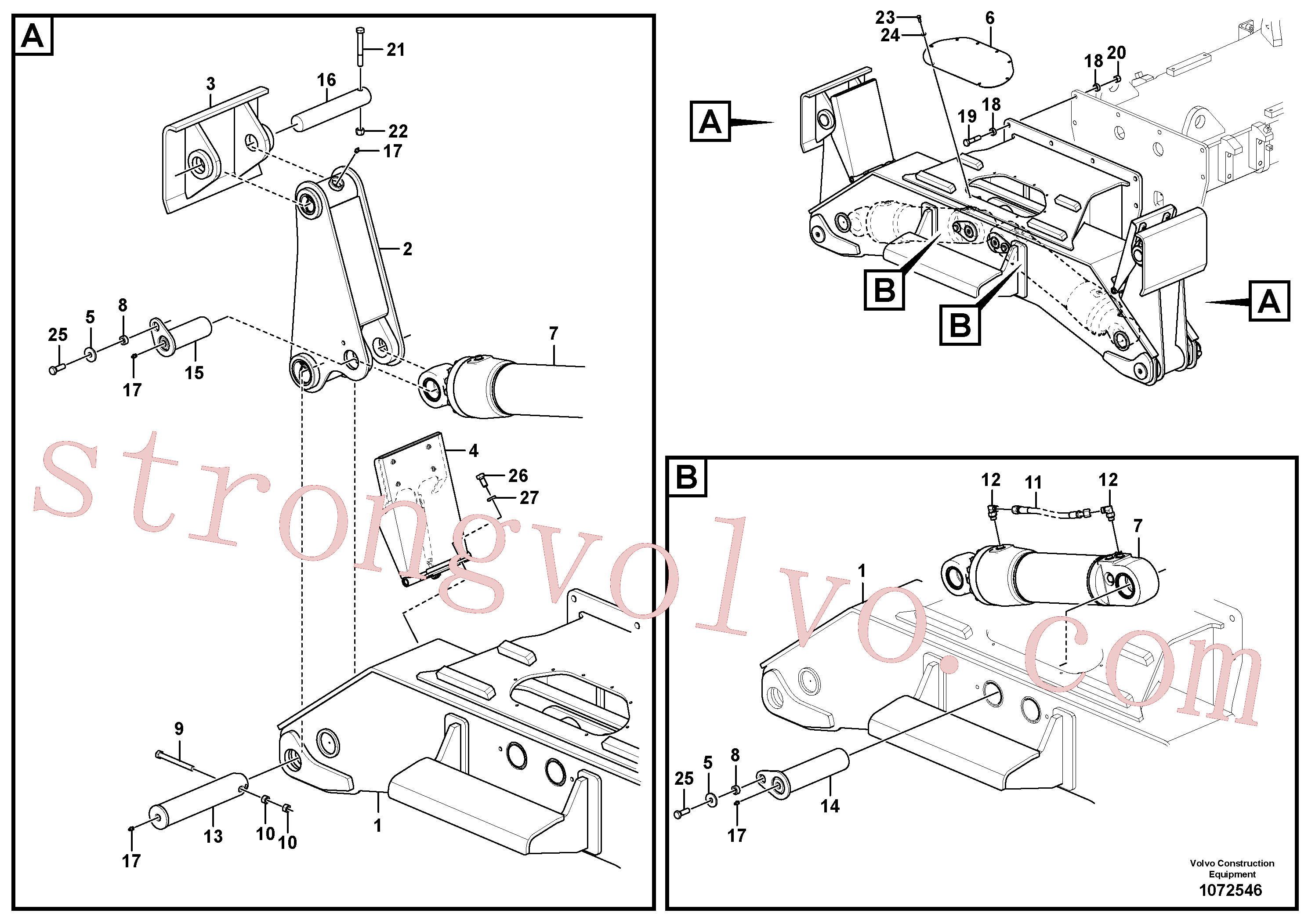 VOE937762 Volvo Pé de apoio com placas flexíveis(1072546 Montagem)