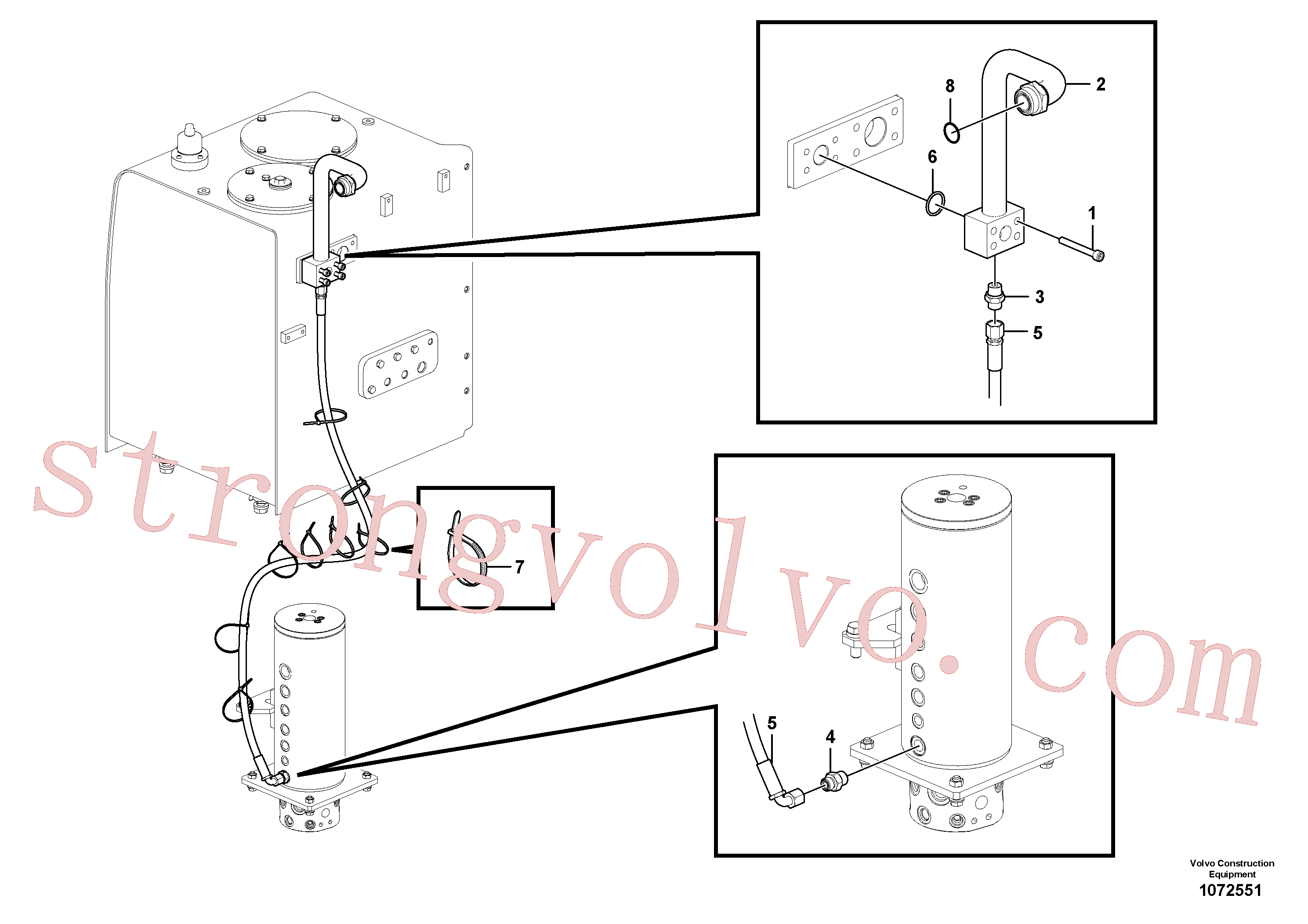 Volvo Montagem VOE937245 Mangueira completa Acessórios