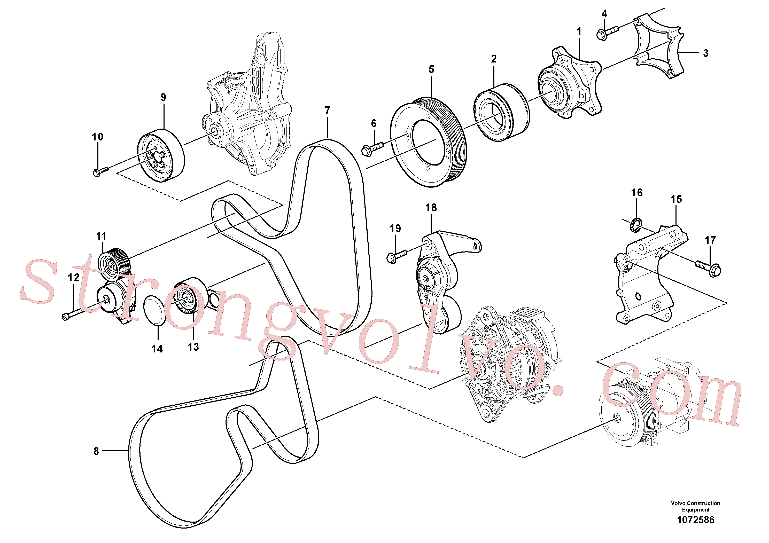 Atacado VOE990861 Parafuso flangeado Volvo escavadeira