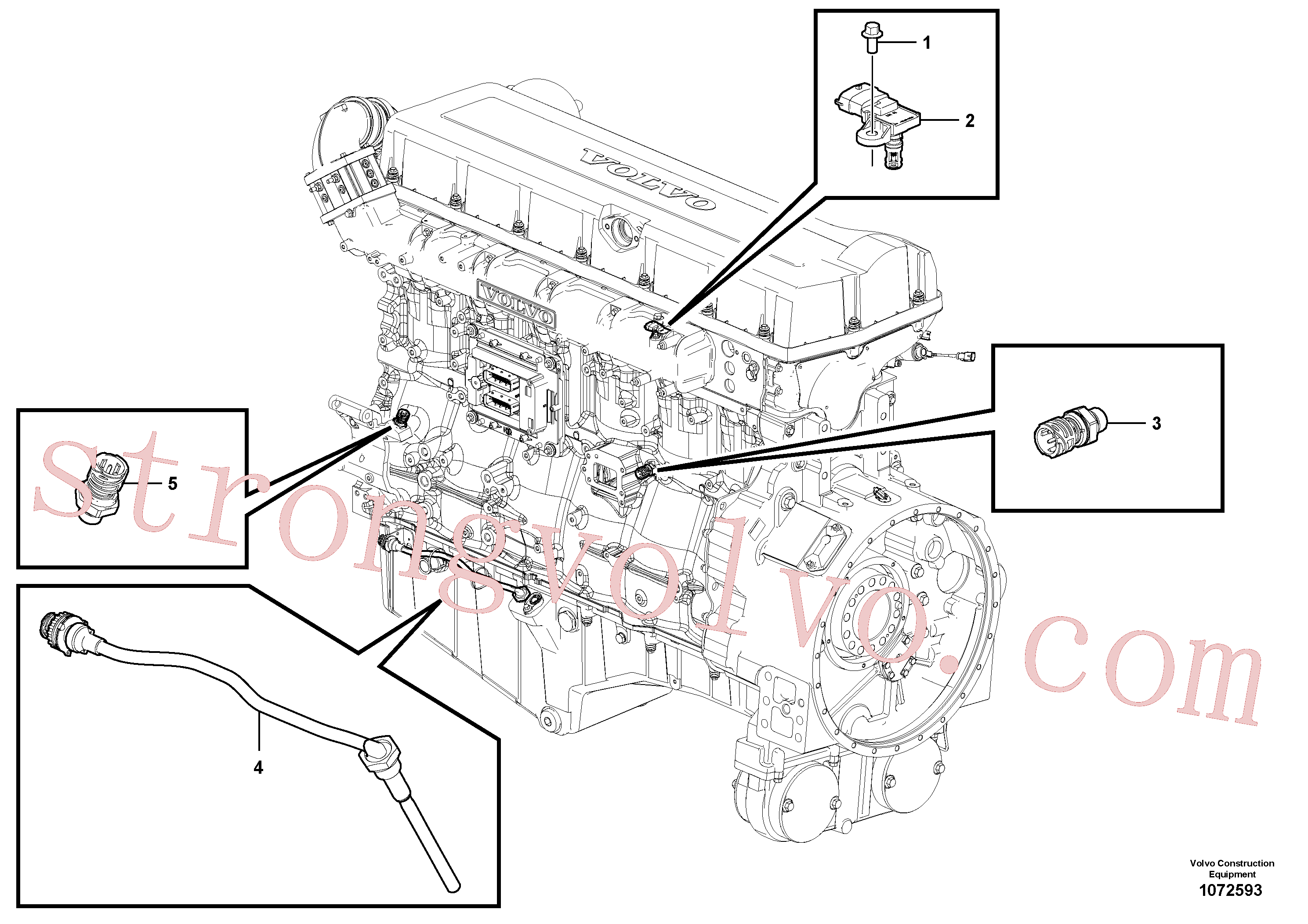 Atacado VOE984725 Parafuso flangeado Volvo escavadeira