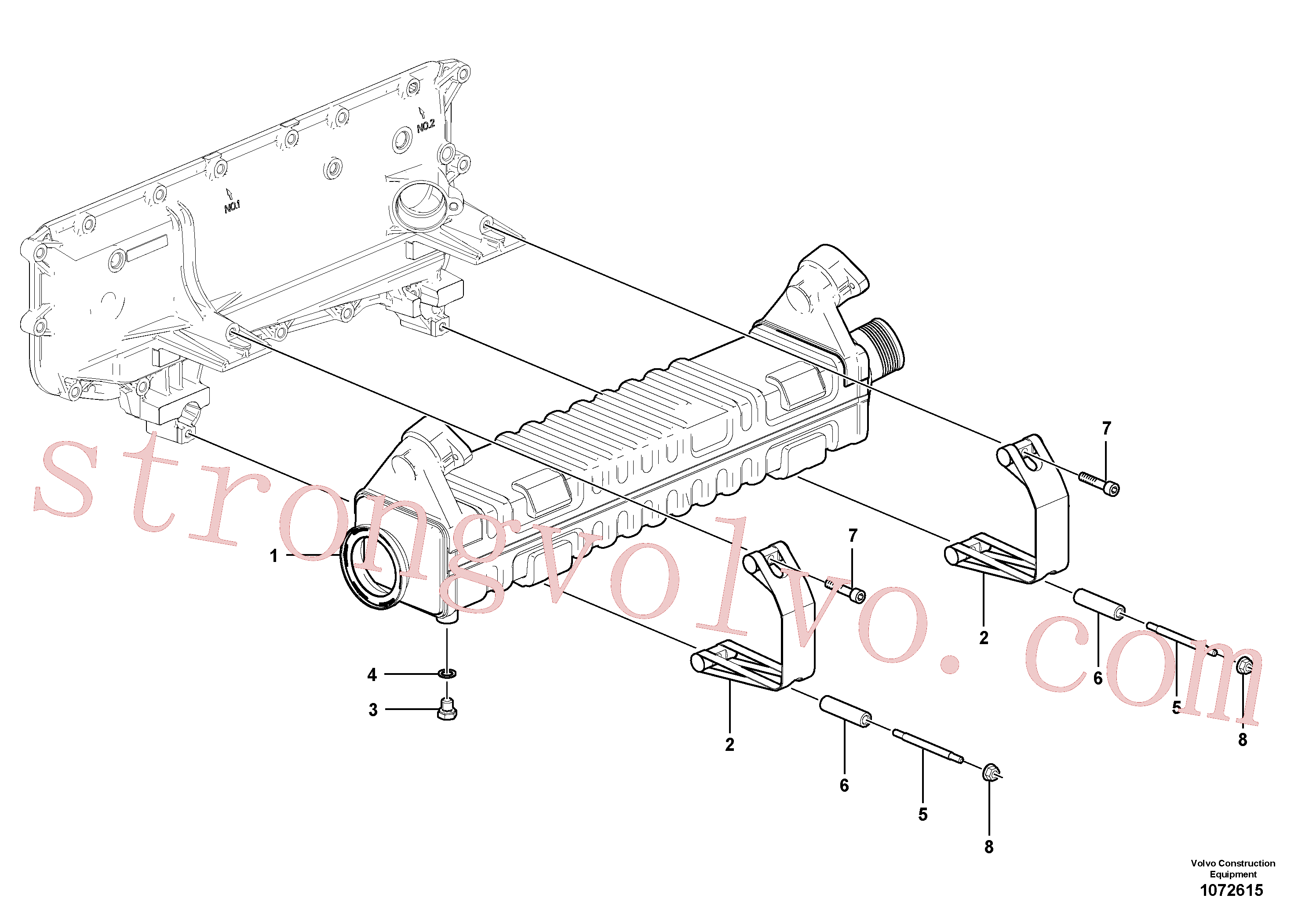 VOE990940 Volvo EGR - Radiador com acessórios(1072615 Montagem)