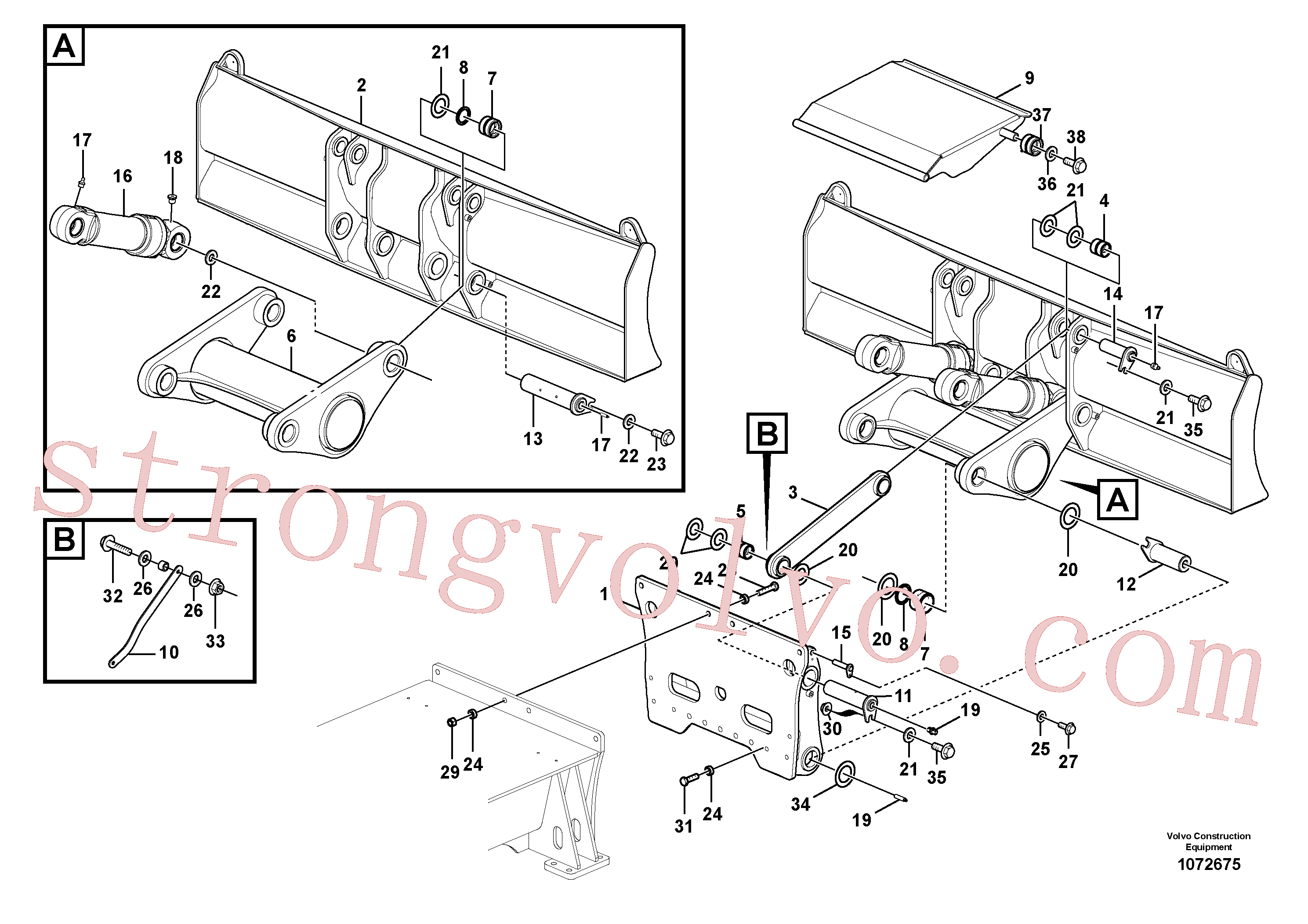 SA9011-11010 Volvo Lâmina niveladora(1072675 Montagem)