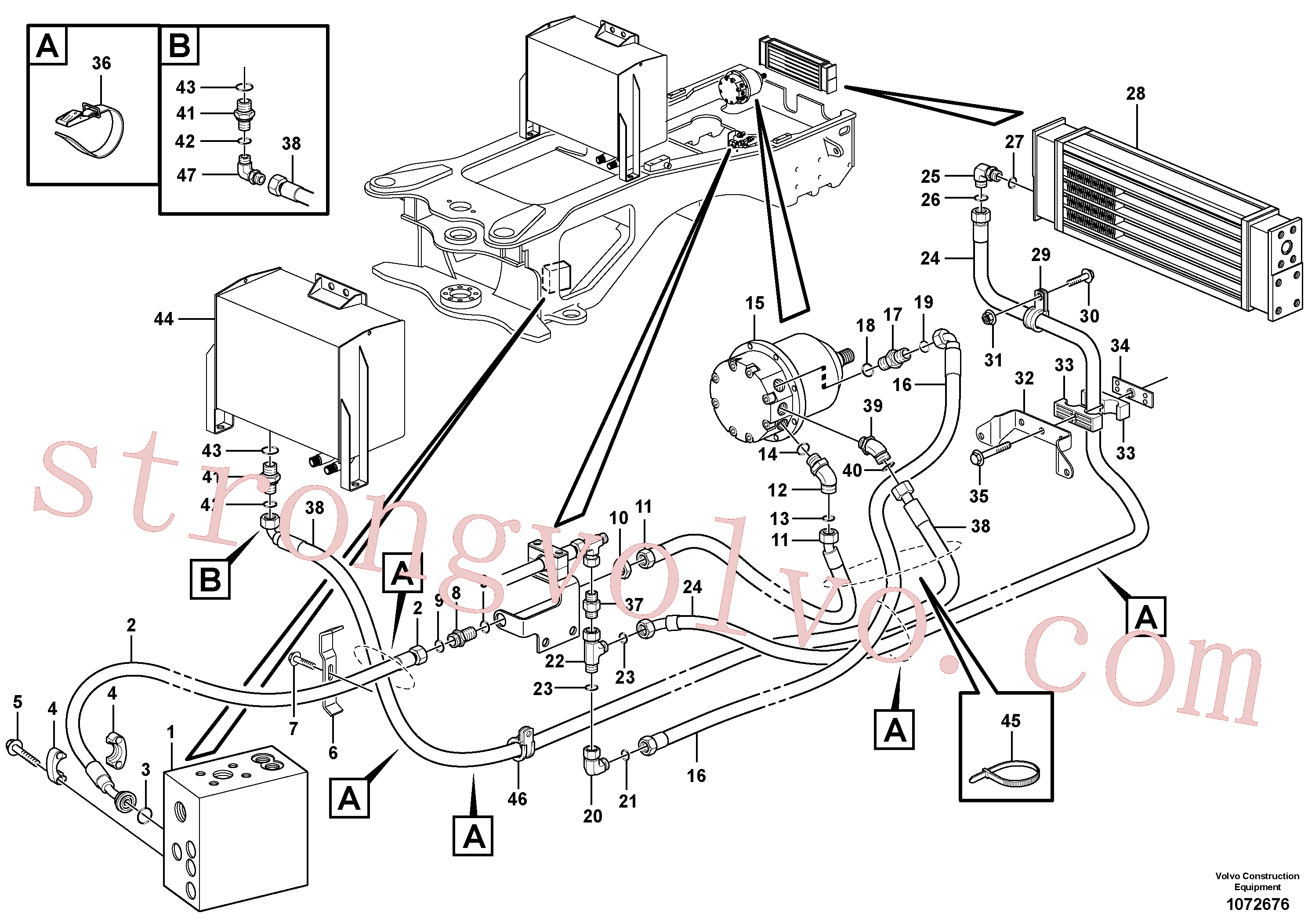 VOE15800226 Volvo Ventilador reversível(1072676 Montagem)