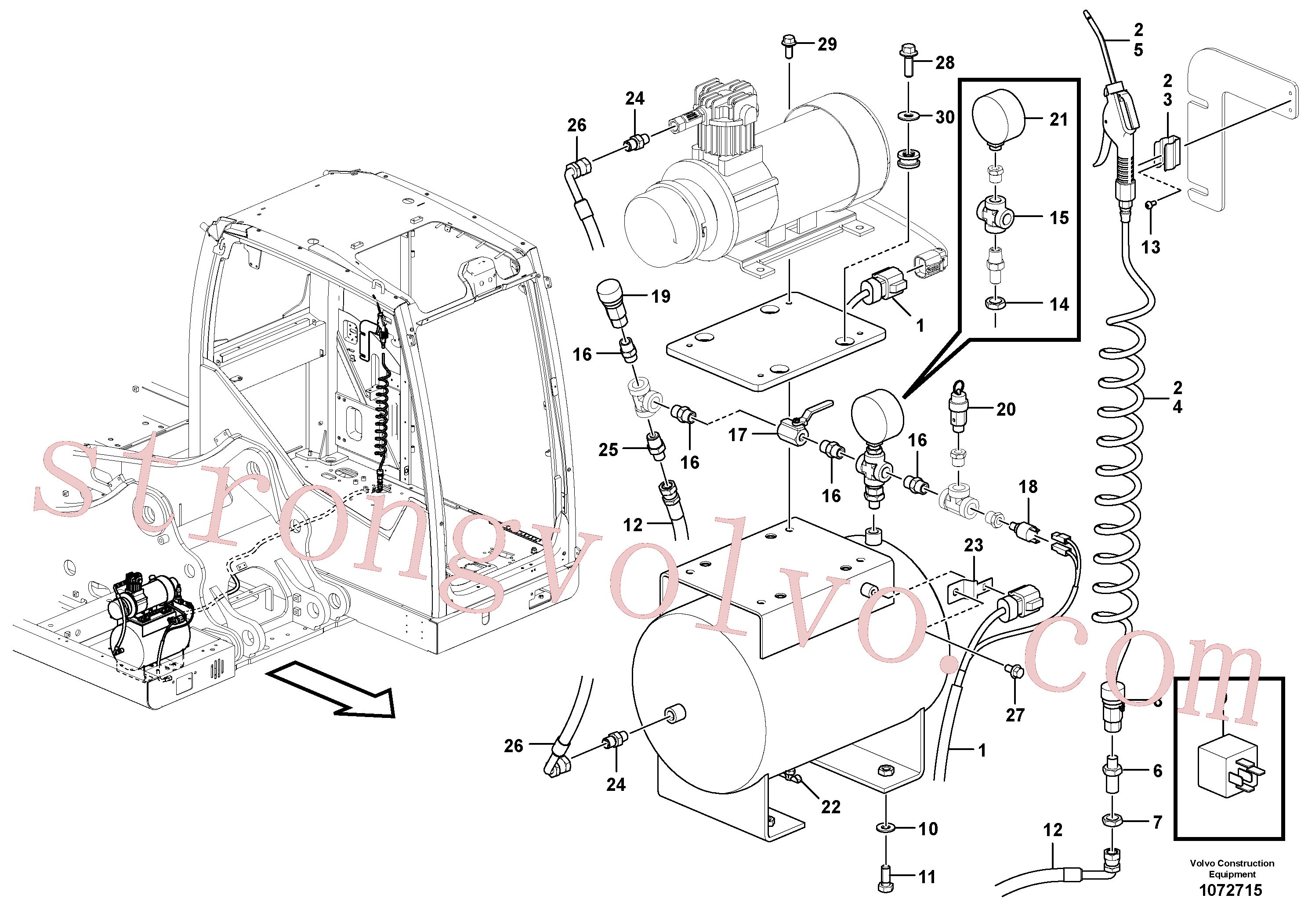 Volvo Montagem VOE14658329 Pistola do maçarico Acessórios