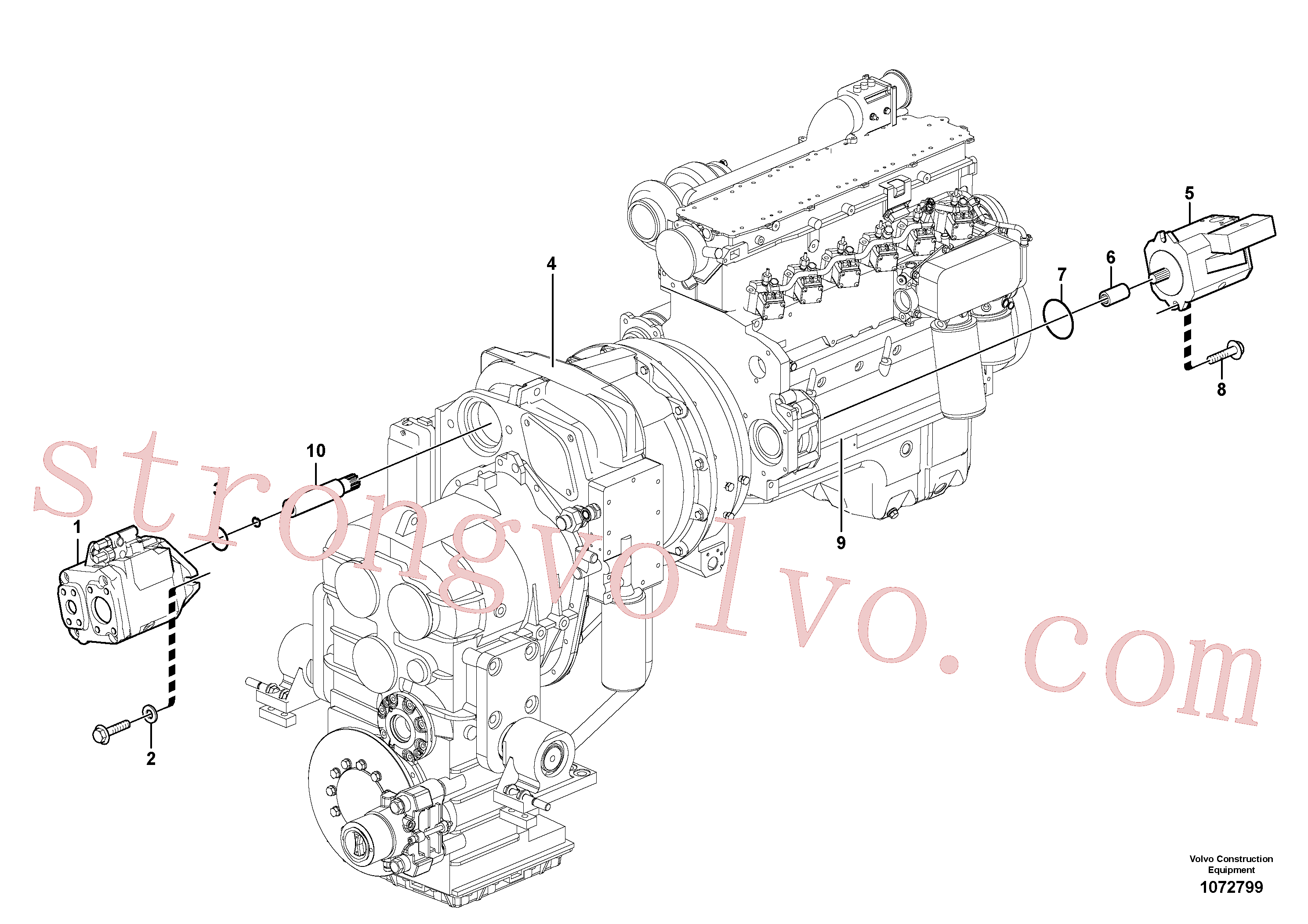 China Made VOE17203815 Bomba hidráulica Volvo Acessórios para escavadeira