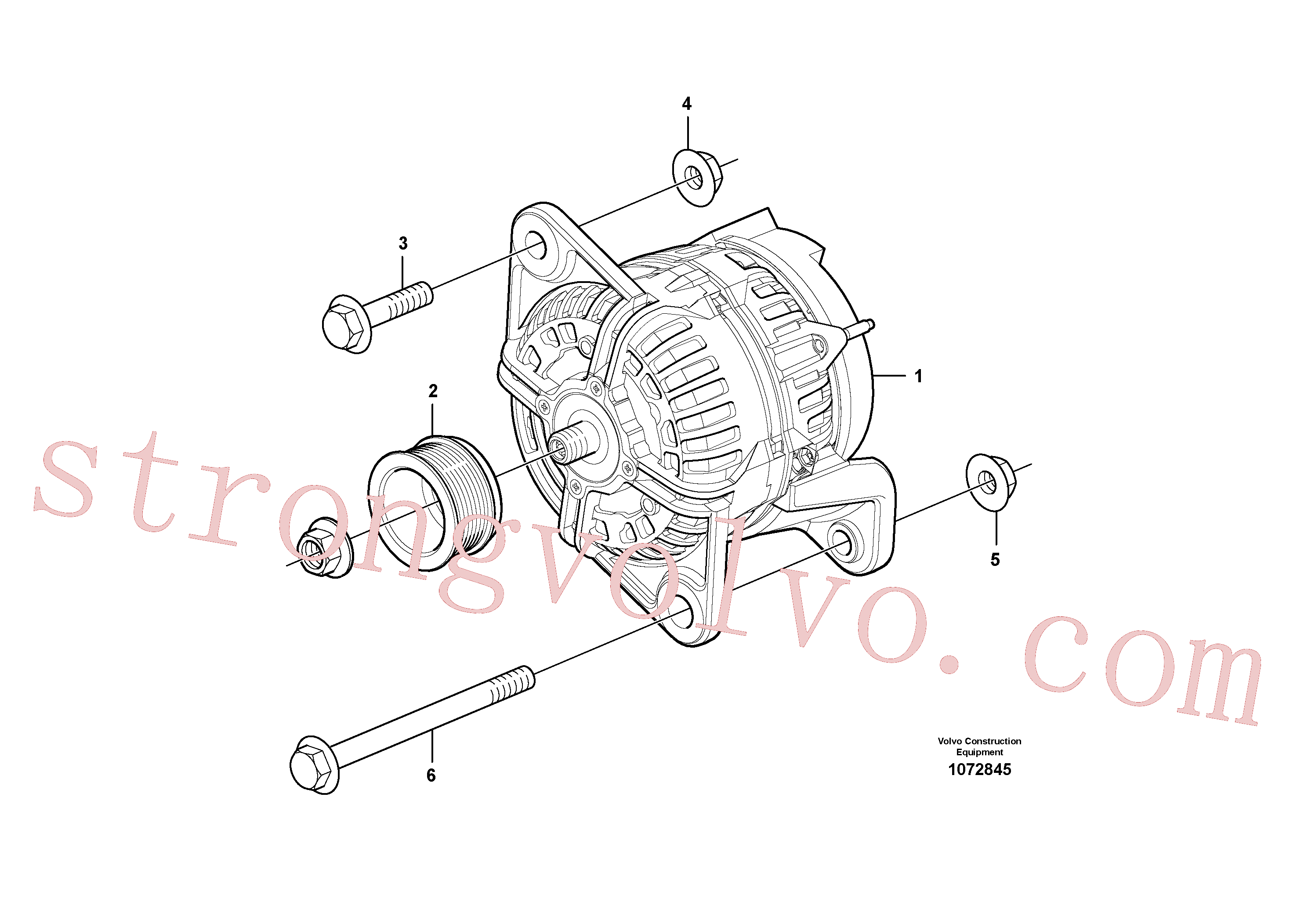 VOE979935 Volvo Alternador(1072845 Montagem)