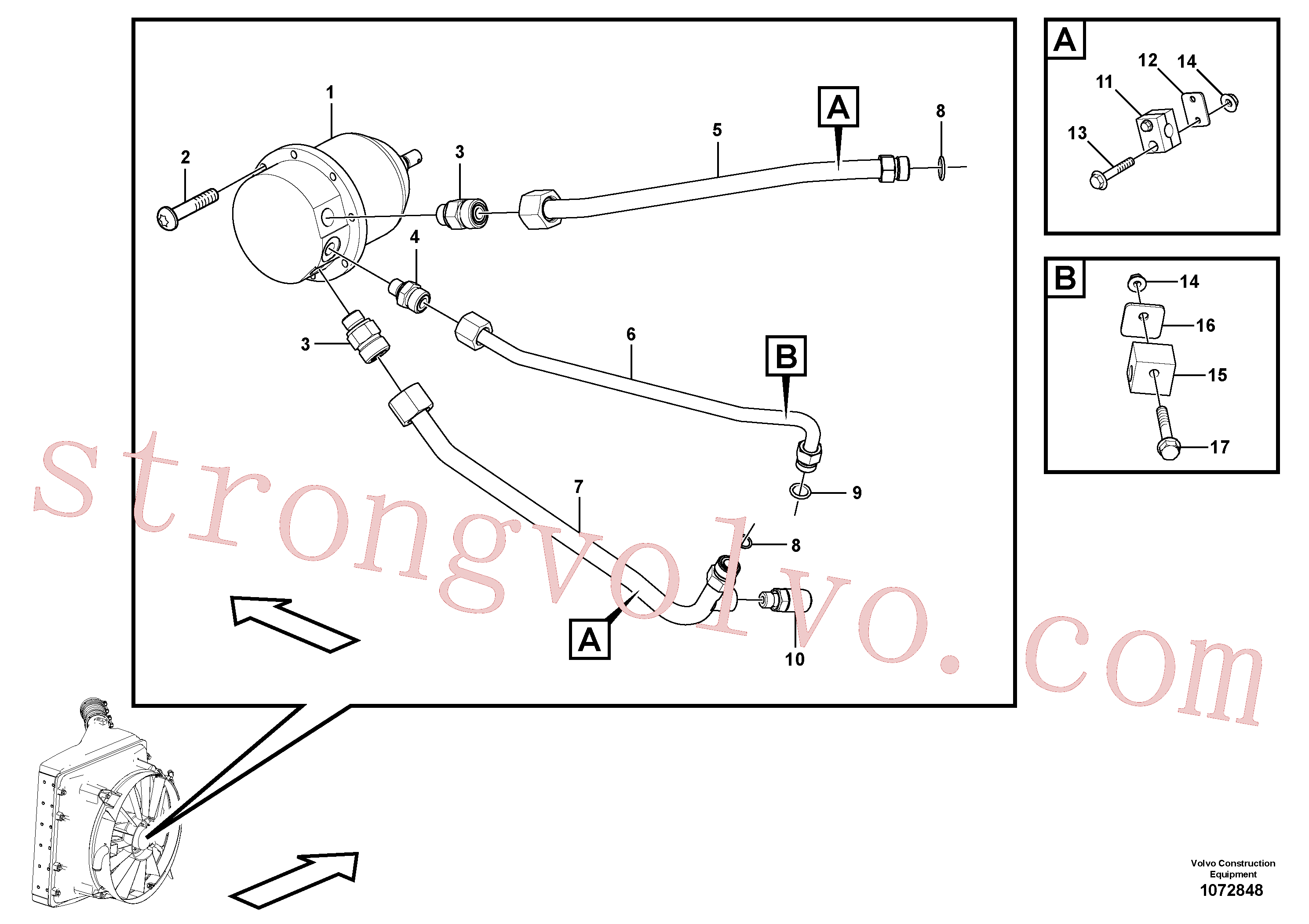 VOE11116120 Volvo Accionamento de ventilador(1072848 Montagem)