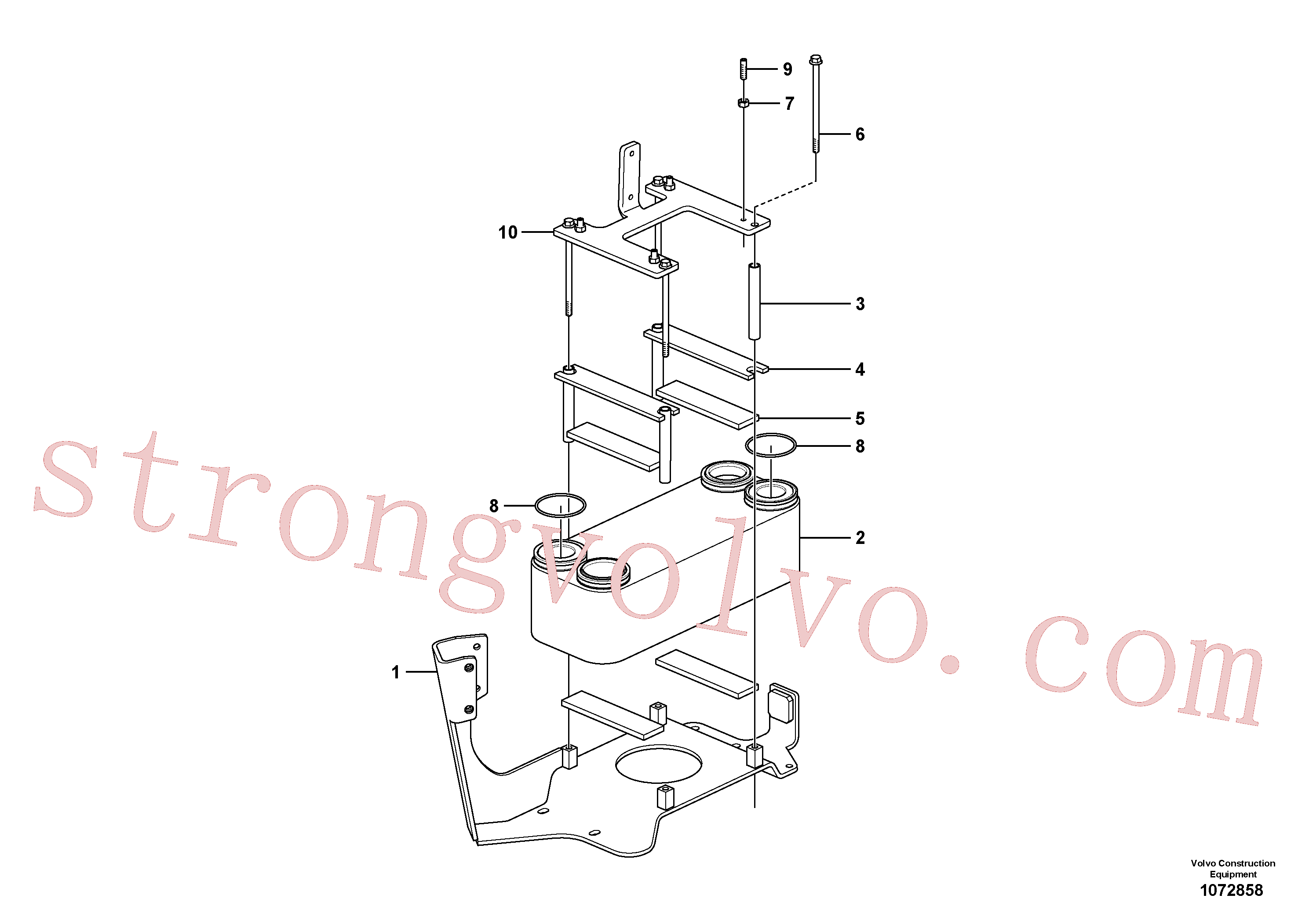 VOE968892 Volvo Permutador de calor(1072858 Montagem)