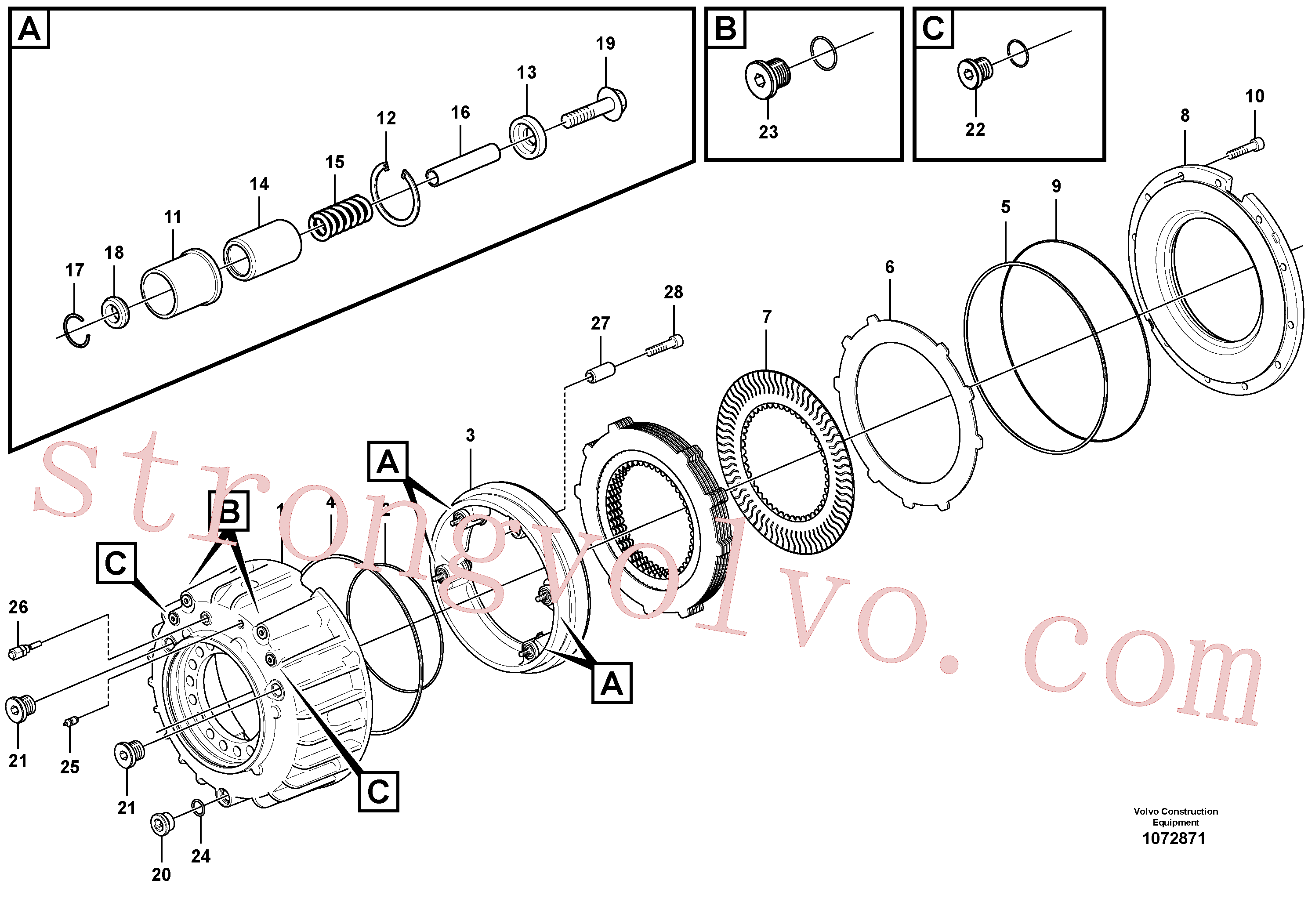 VOE11418634 Volvo Travão de disco, frente, Travão de discos(1072871 Montagem)