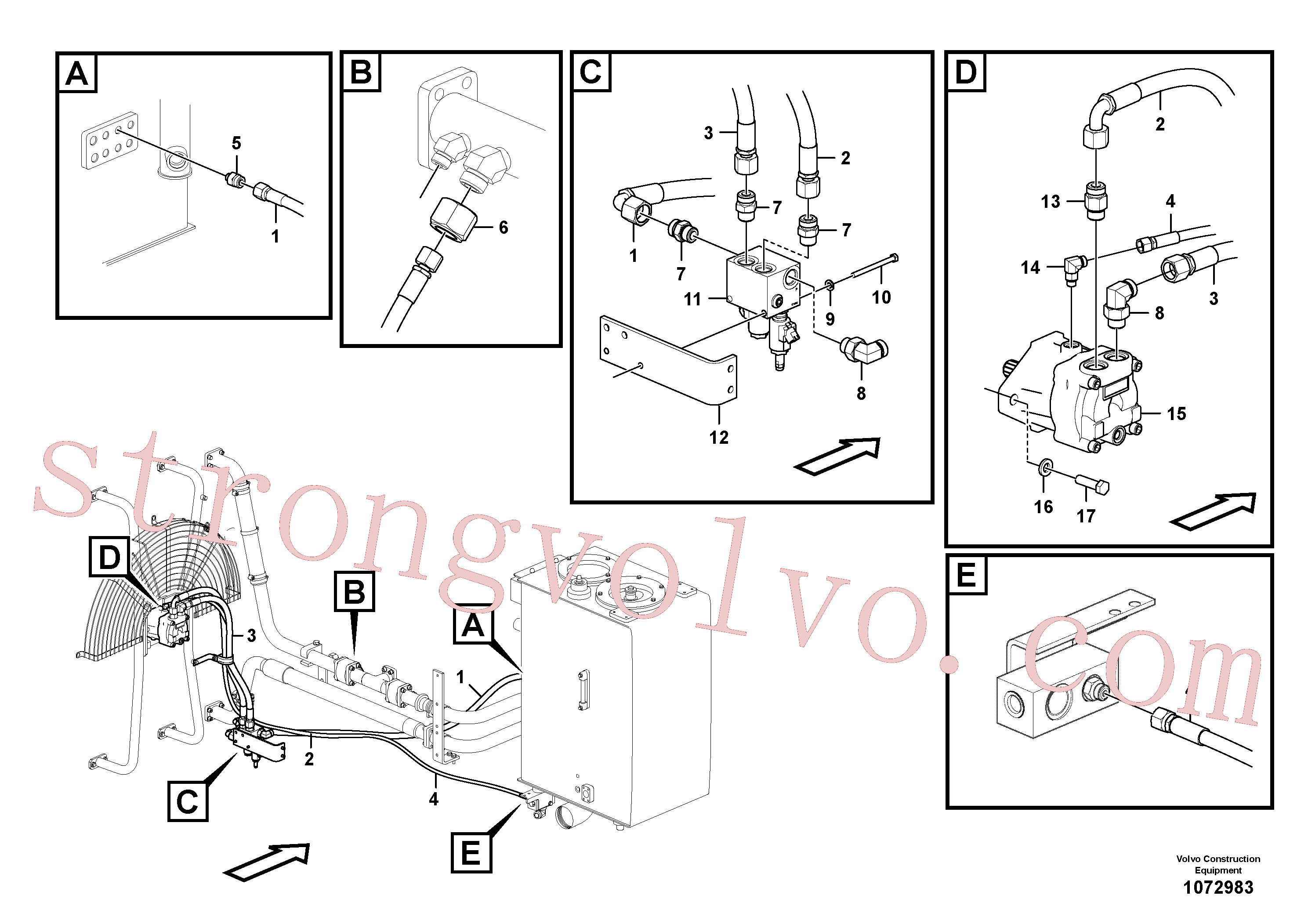 Volvo Montagem VOE15800699 Mangueira completa Acessórios