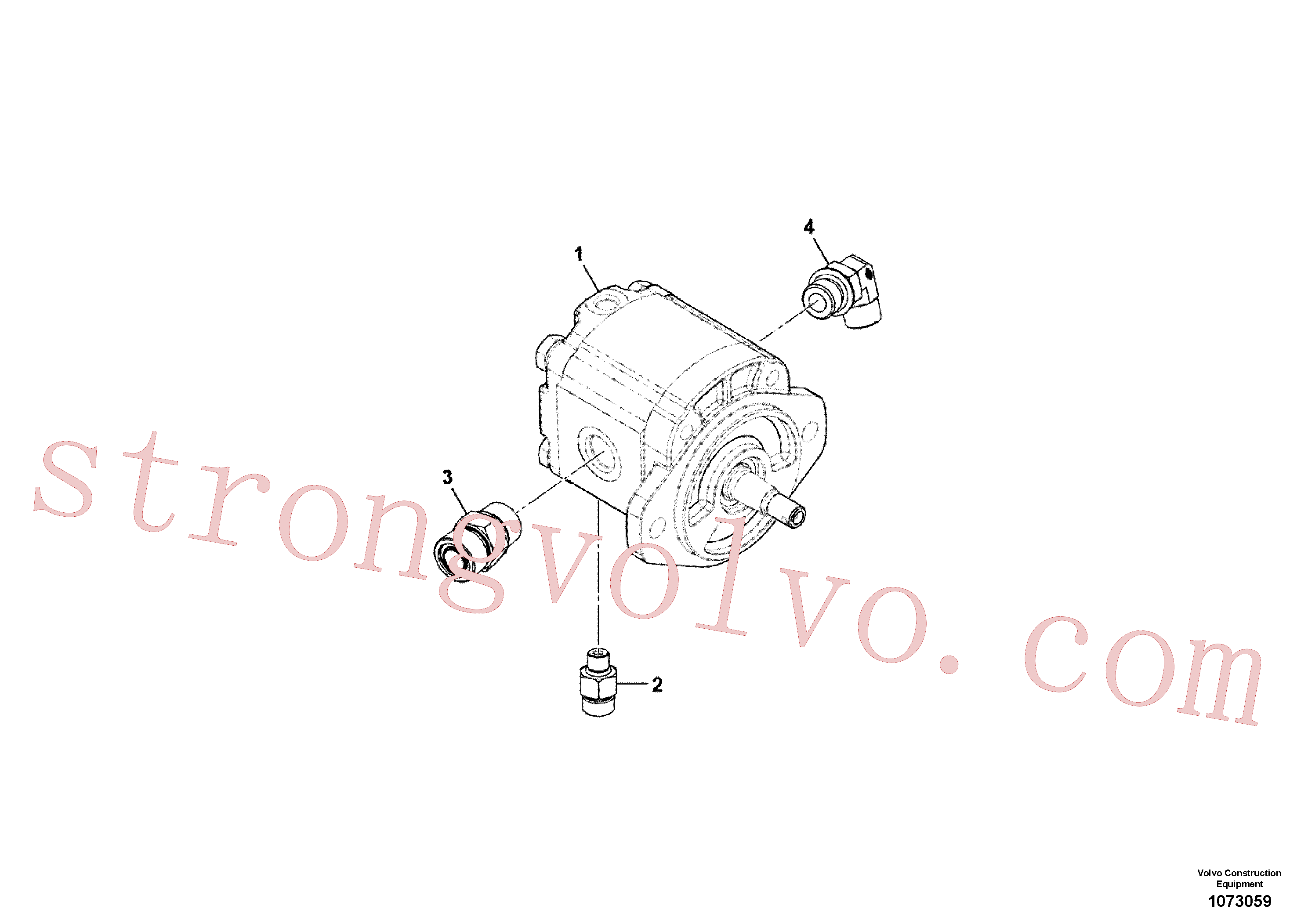 Atacado VOE935084 Niple Volvo escavadeira