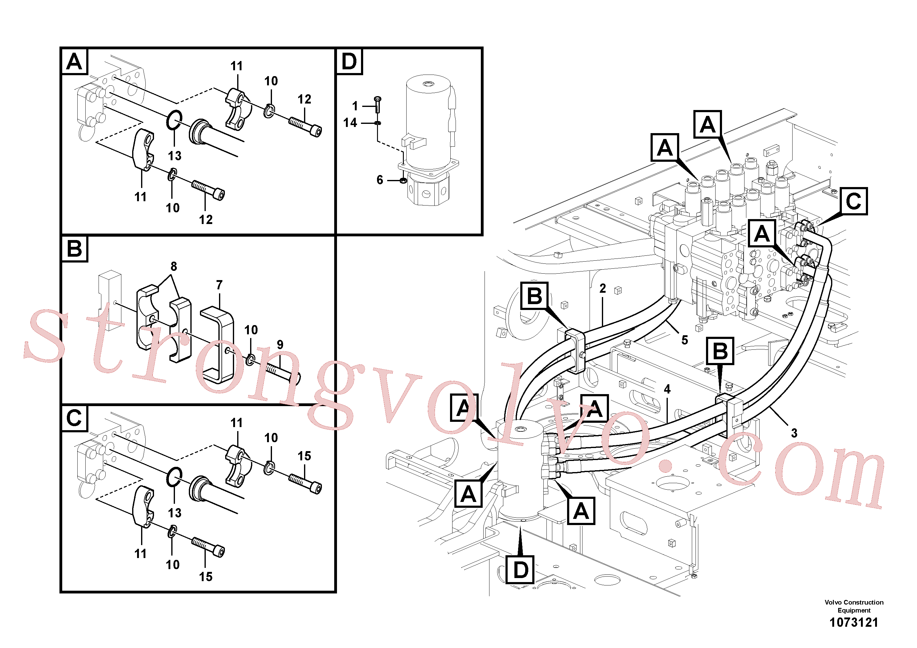 VOE984136 Parafuso soquete sext Volvo escavadeira