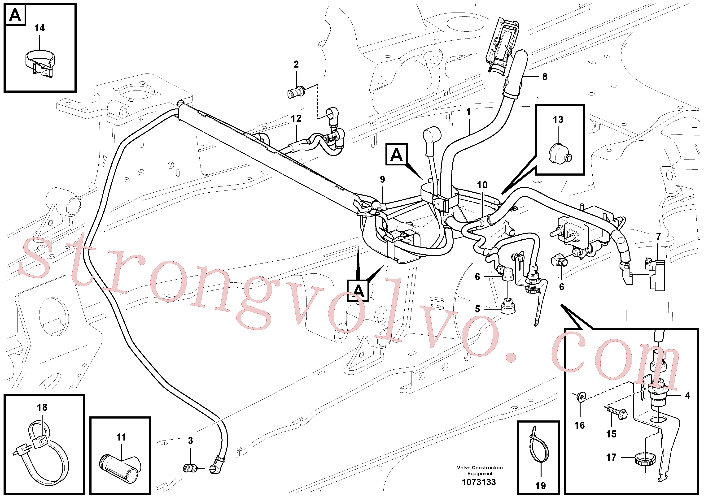 VOE20554674 Volvo Cablagens, dianteiras(1073133 Montagem)