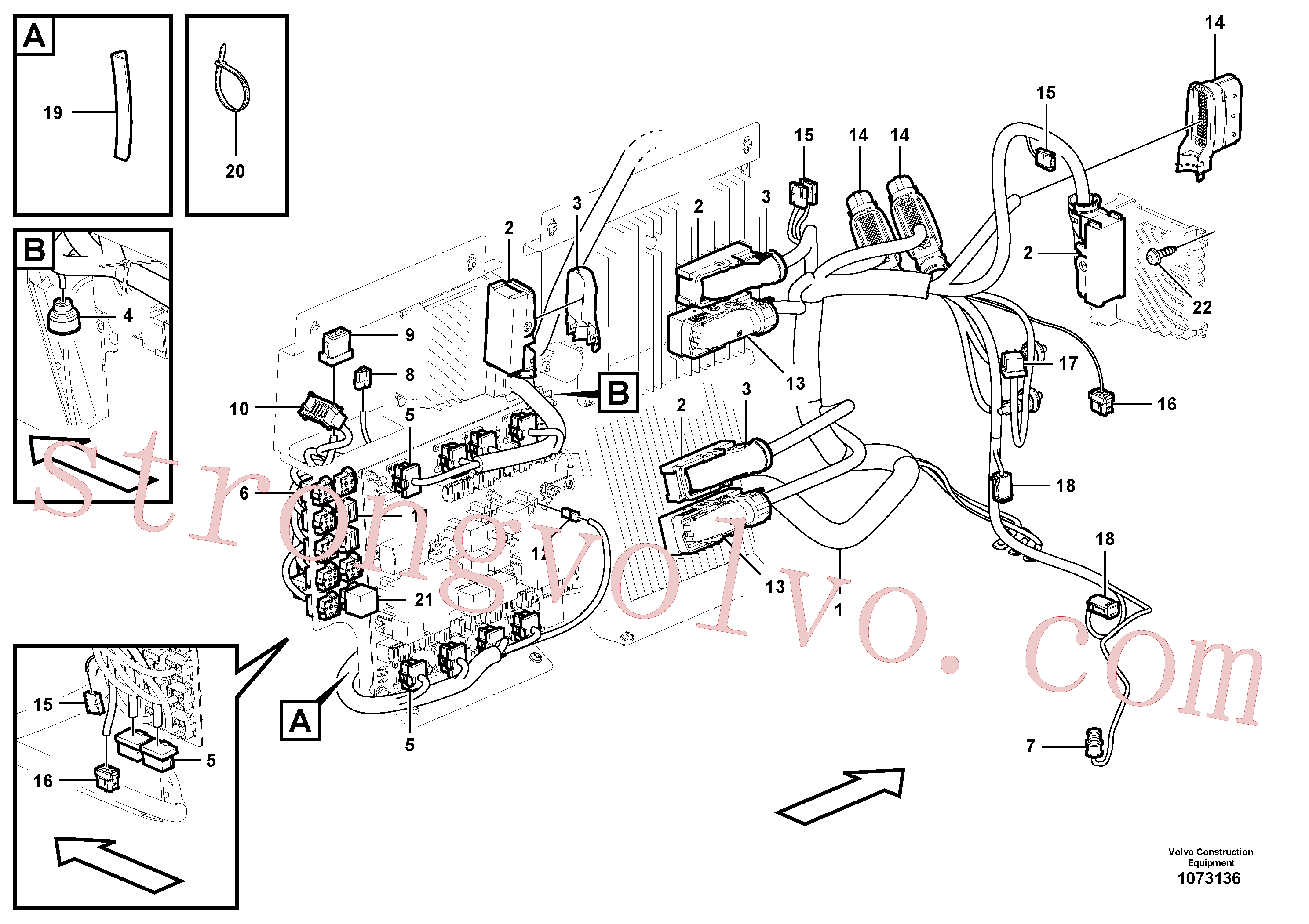 VOE948996 Volvo Cablagem, unidade de distribuição eléctrica(1073136 Montagem)