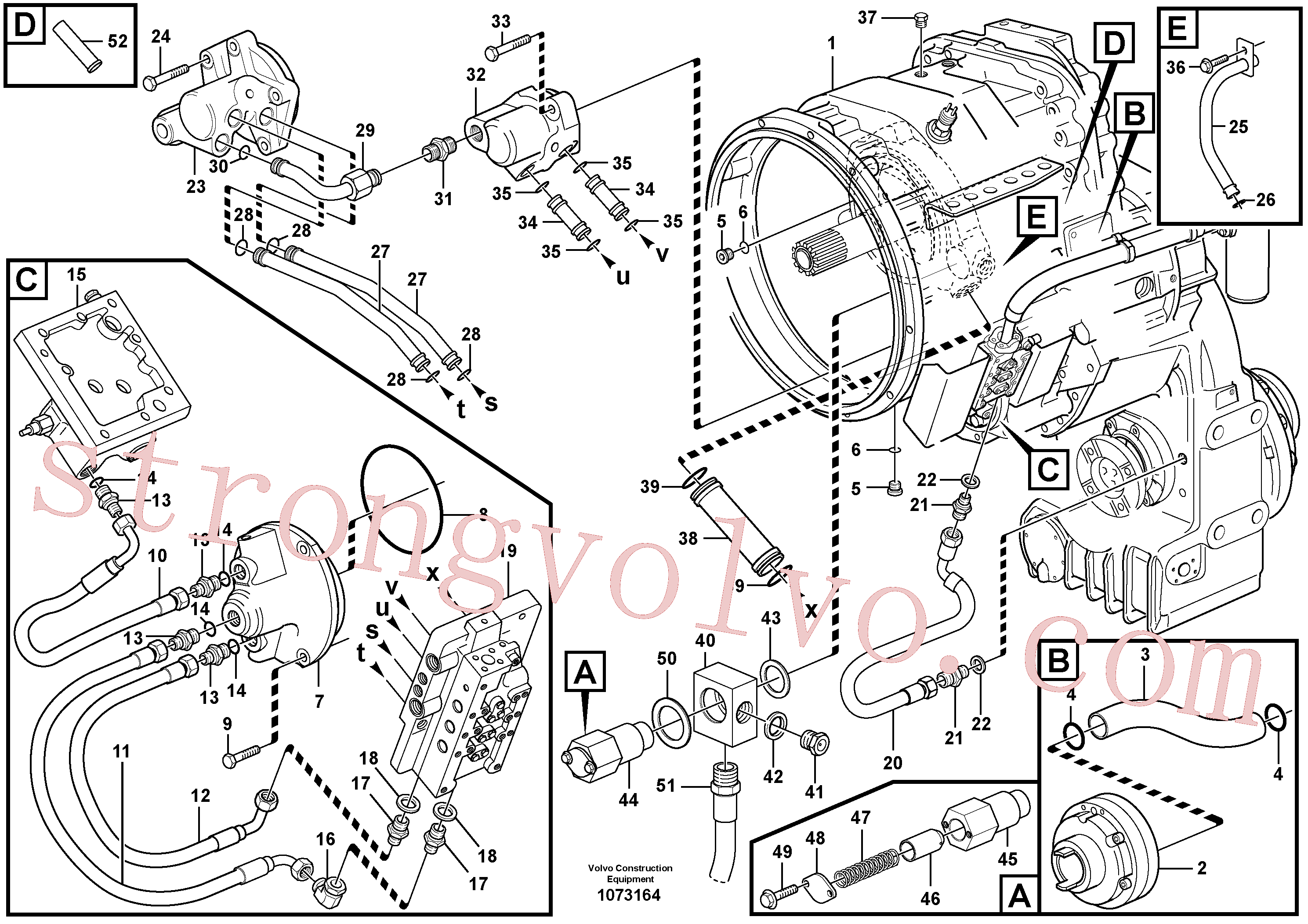 Volvo VOE927503 Mangueira hidráulica Volvo Acessórios para escavadeira