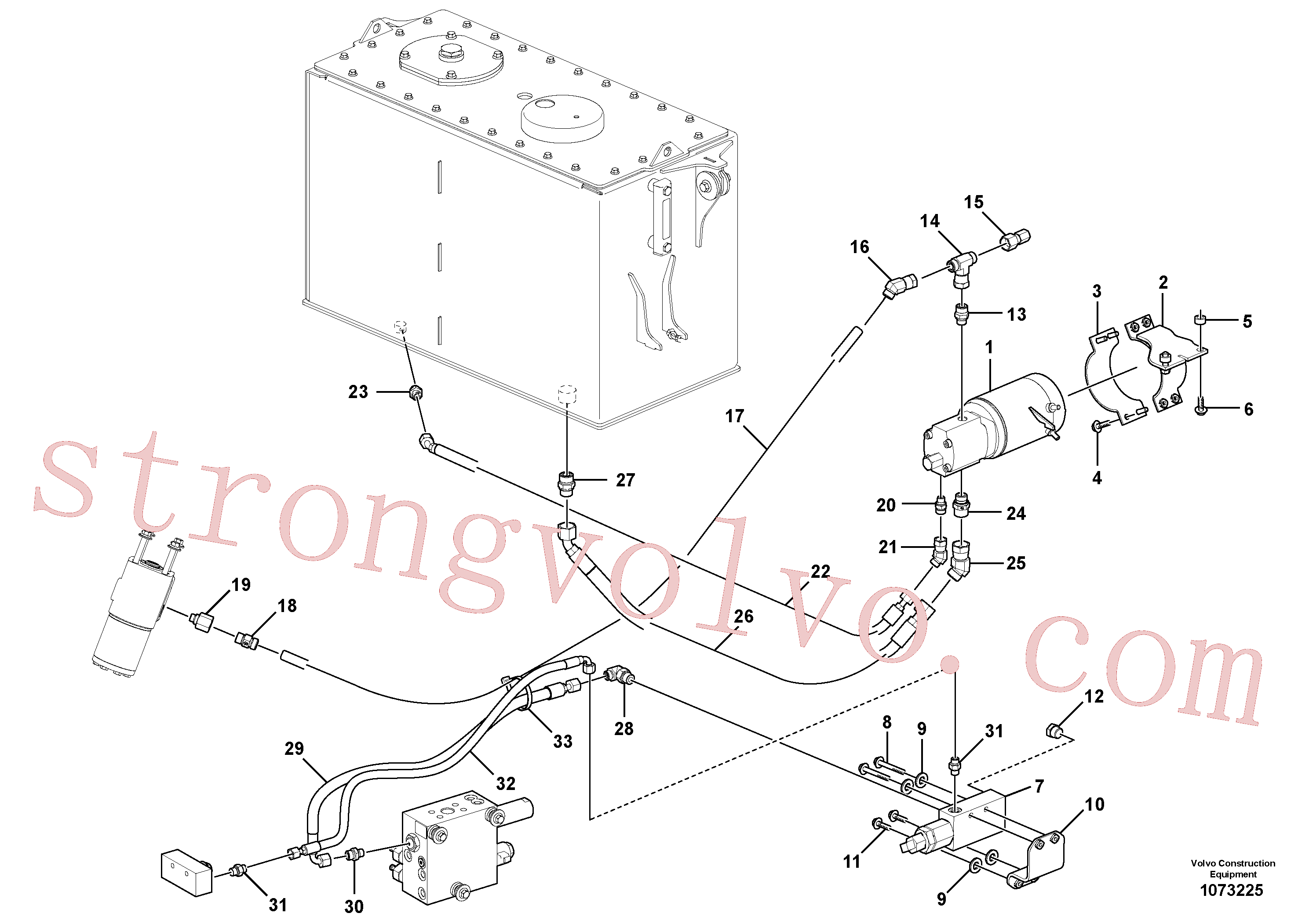 VOE936538 Volvo Sistema de direcção auxiliar(1073225 Montagem)